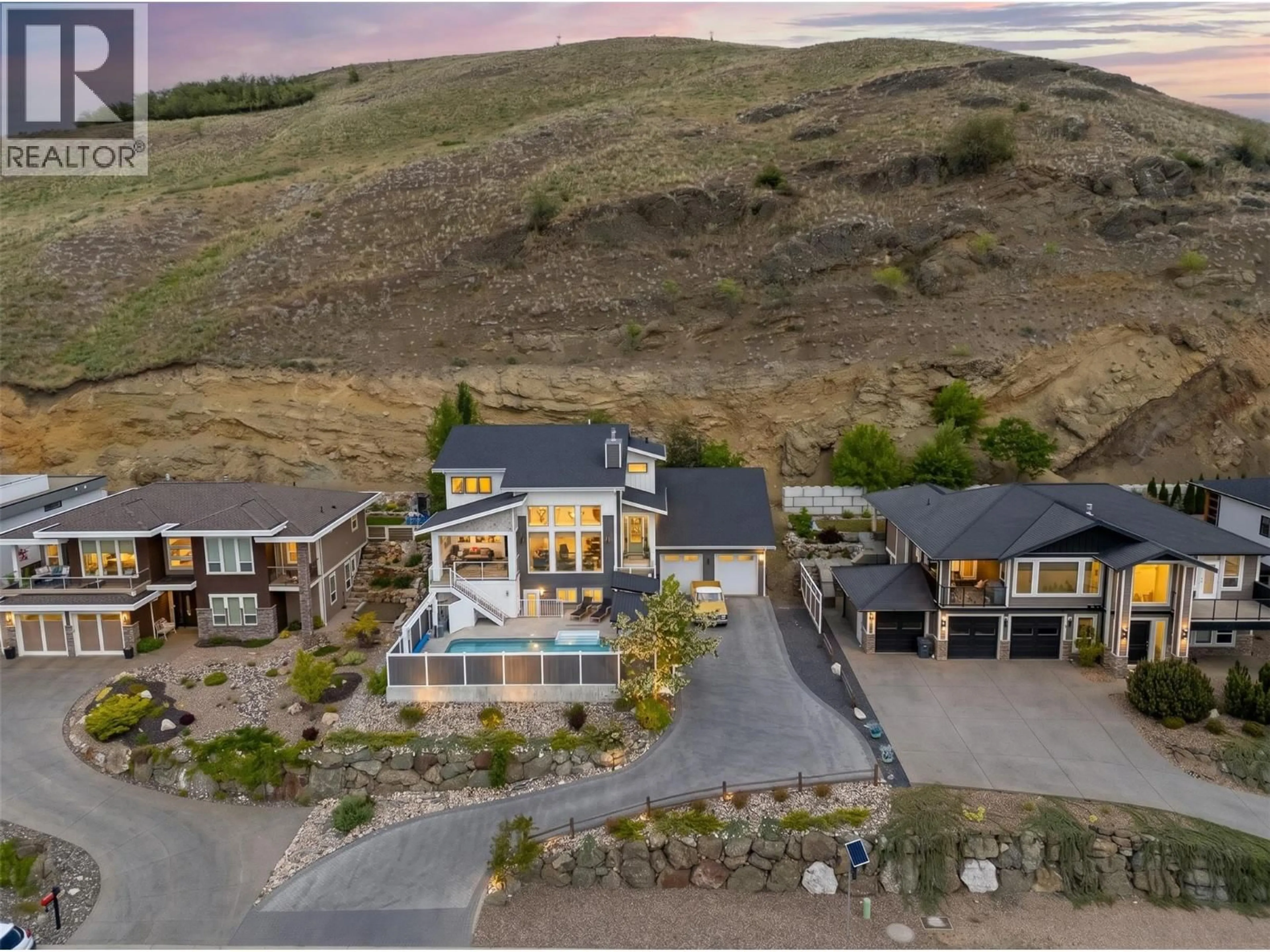 A pic from outside/outdoor area/front of a property/back of a property/a pic from drone, mountain view for 647 MT IDA DRIVE, Coldstream British Columbia V1B3Y6