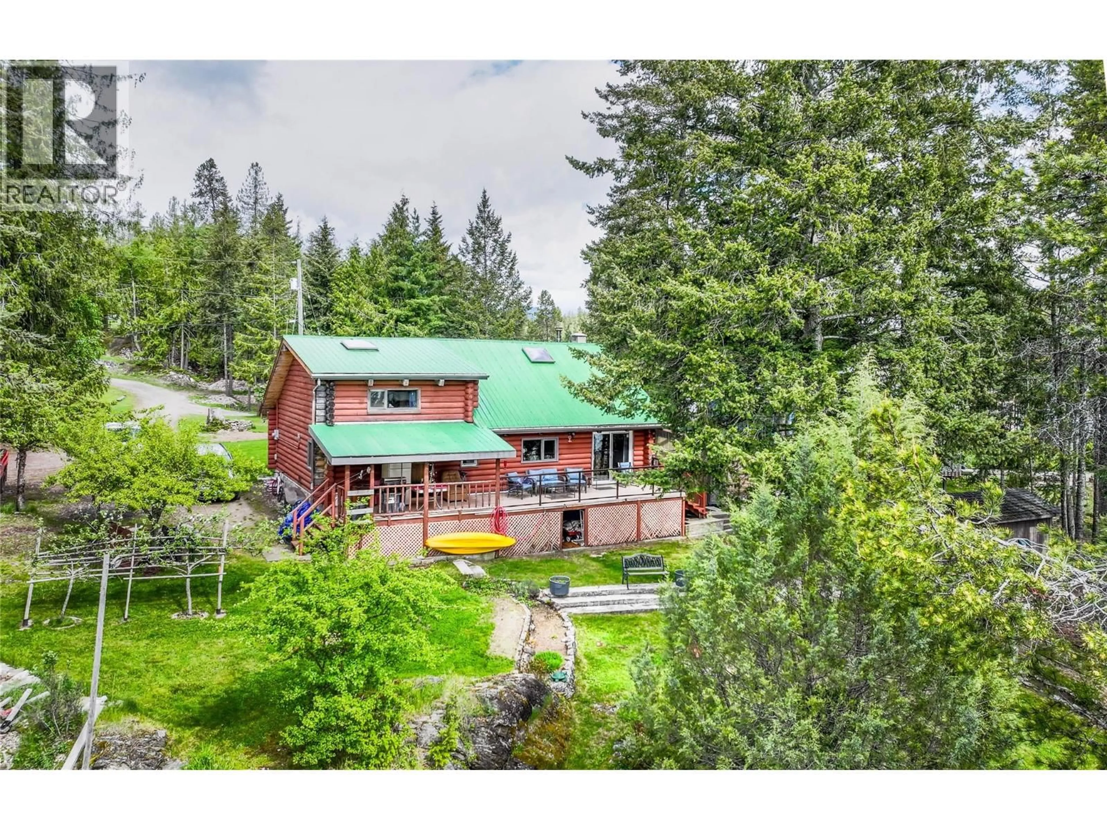 A pic from outside/outdoor area/front of a property/back of a property/a pic from drone, mountain view for 17541 - 17545 PILOT BAY ROAD, Crawford Bay British Columbia V0B1X0