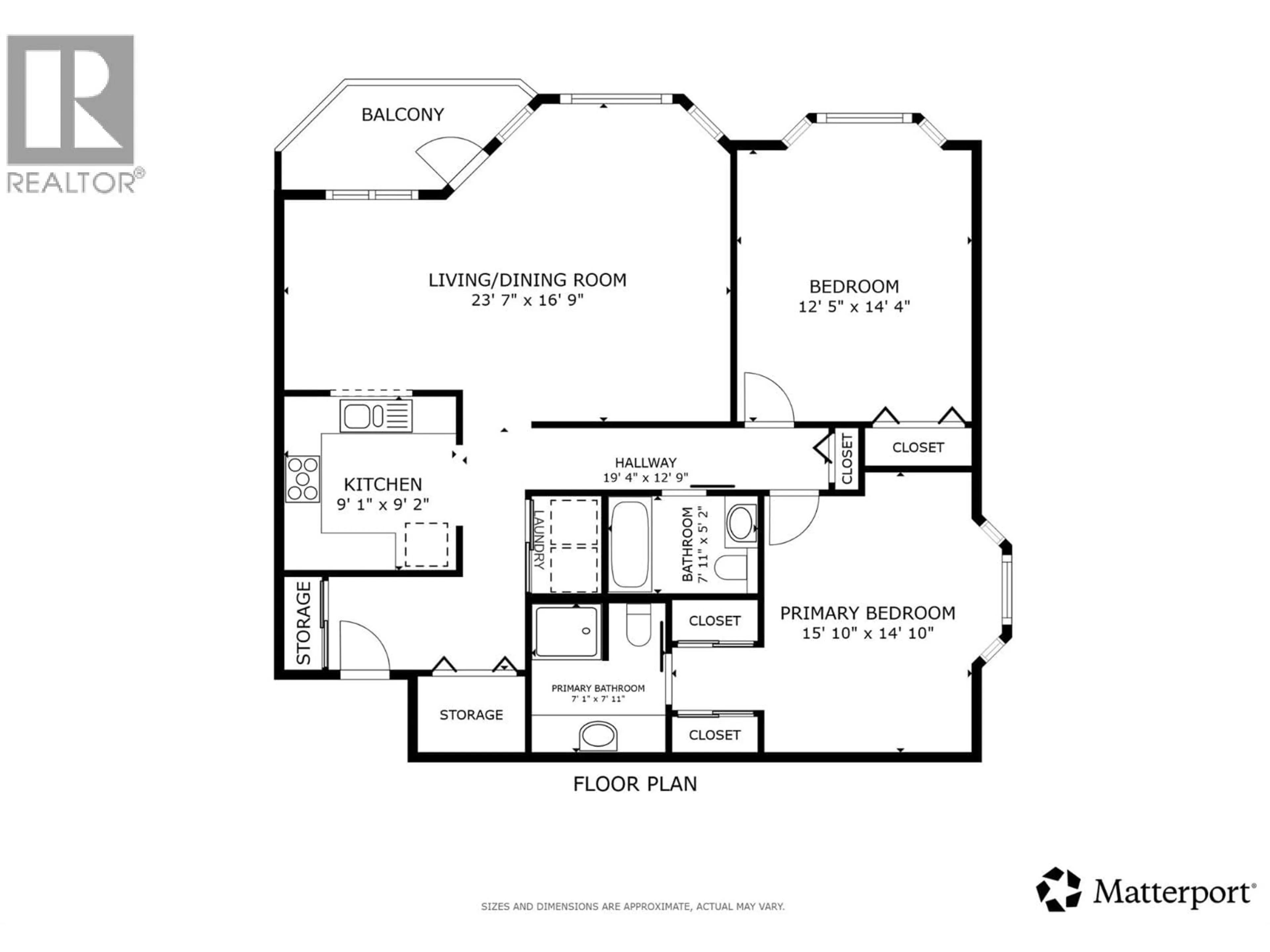 Floor plan for 106 - 877 KLO ROAD, Kelowna British Columbia V1Y9R1
