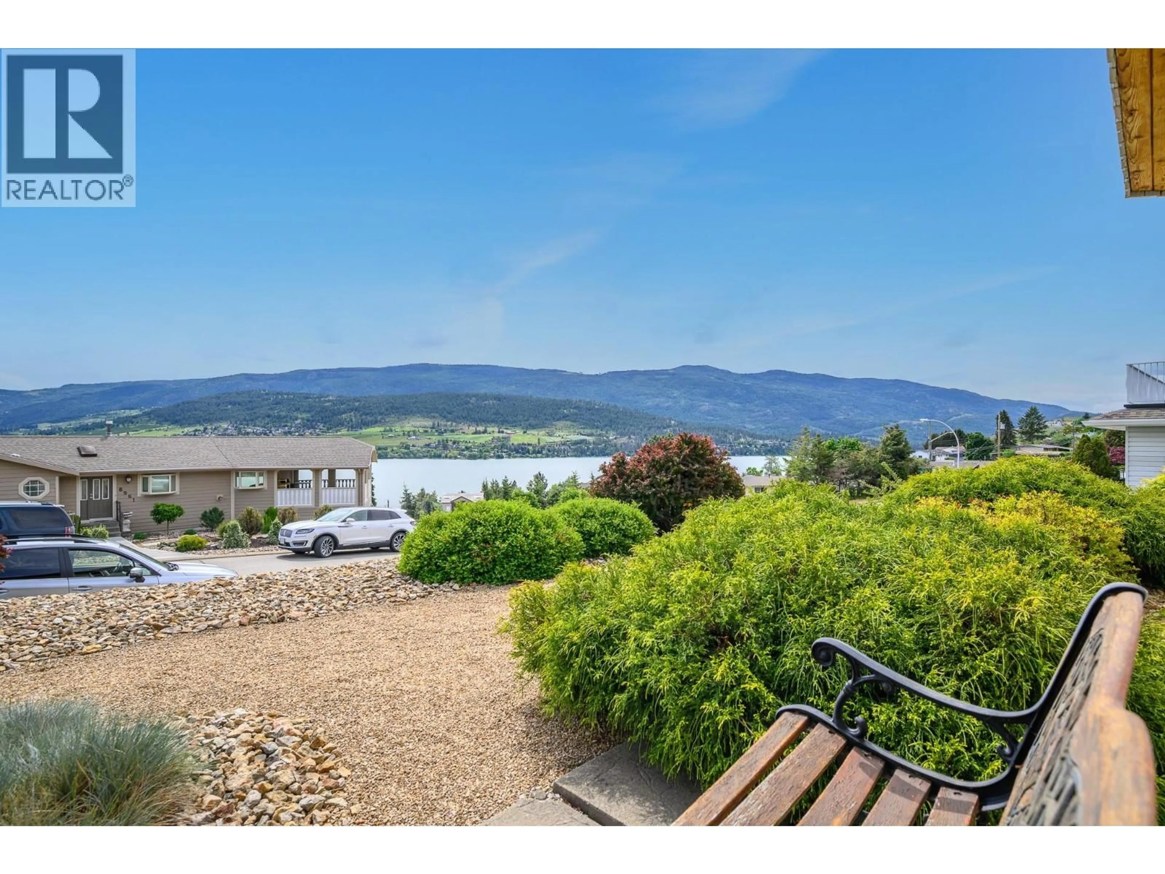 A pic from outside/outdoor area/front of a property/back of a property/a pic from drone, water/lake/river/ocean view for 8970 COLLEGE DRIVE, Coldstream British Columbia V1B2P6