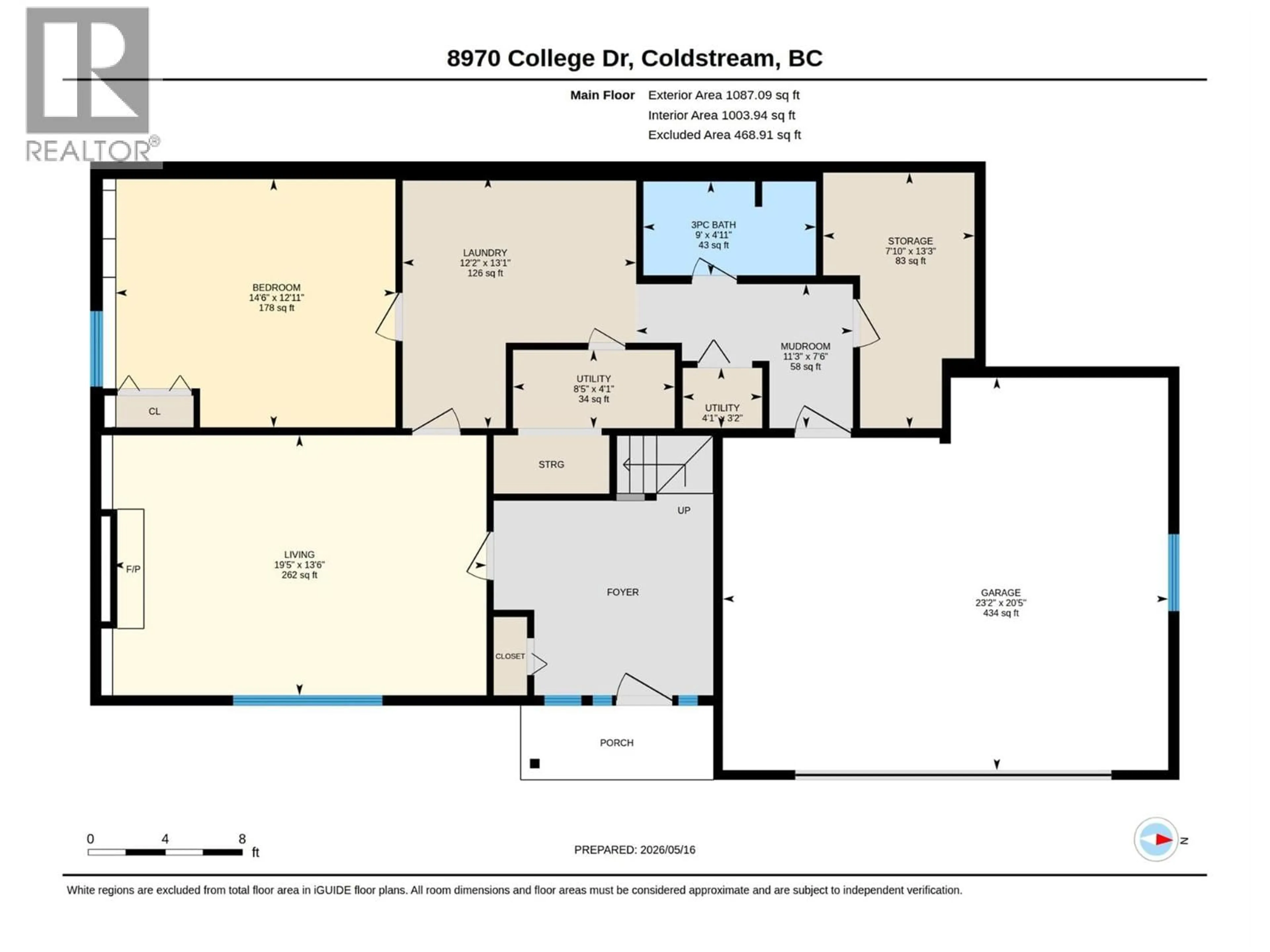 Floor plan for 8970 COLLEGE DRIVE, Coldstream British Columbia V1B2P6