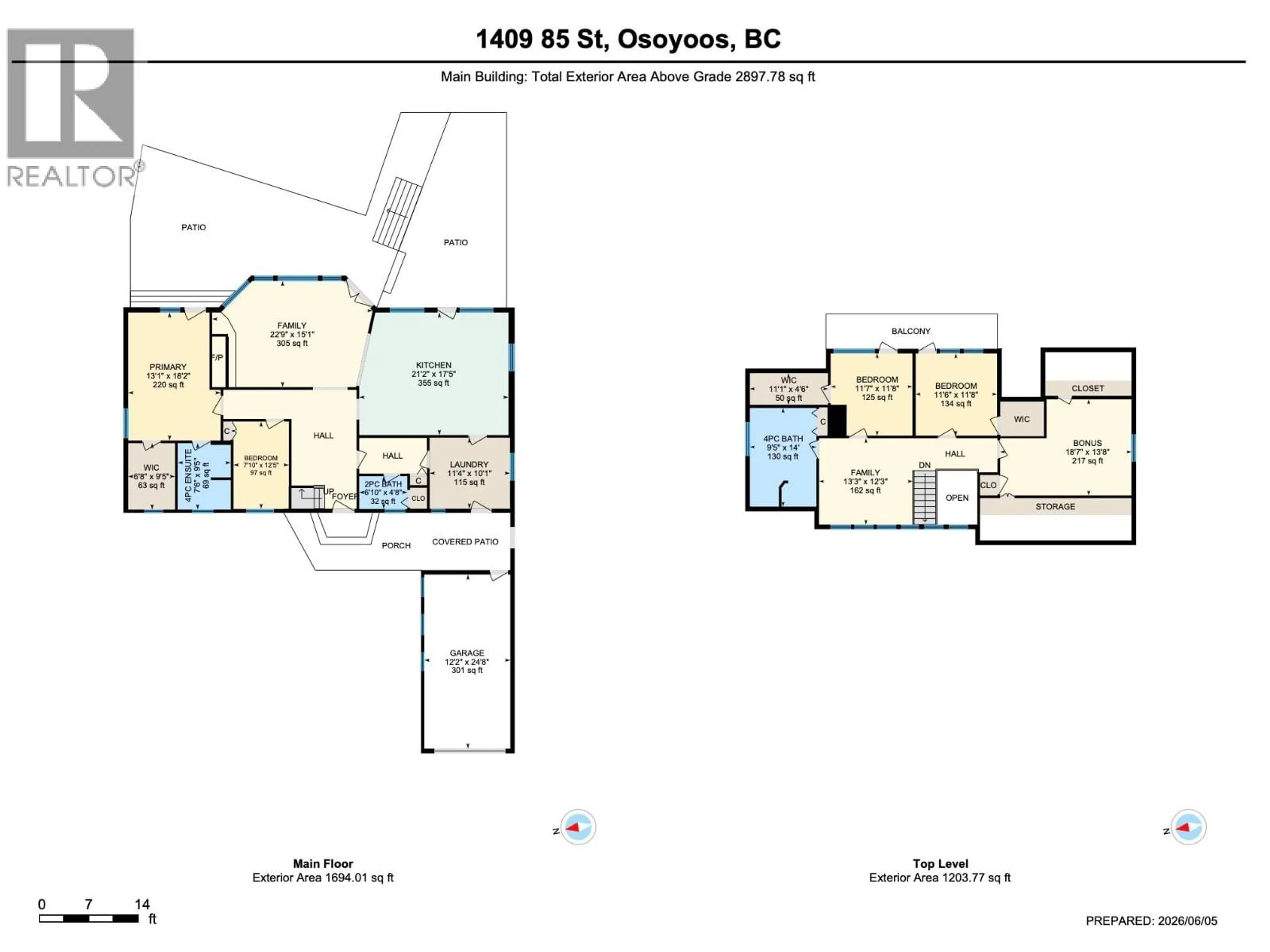 Floor plan for 1409 85TH STREET, Osoyoos British Columbia V0H1V1