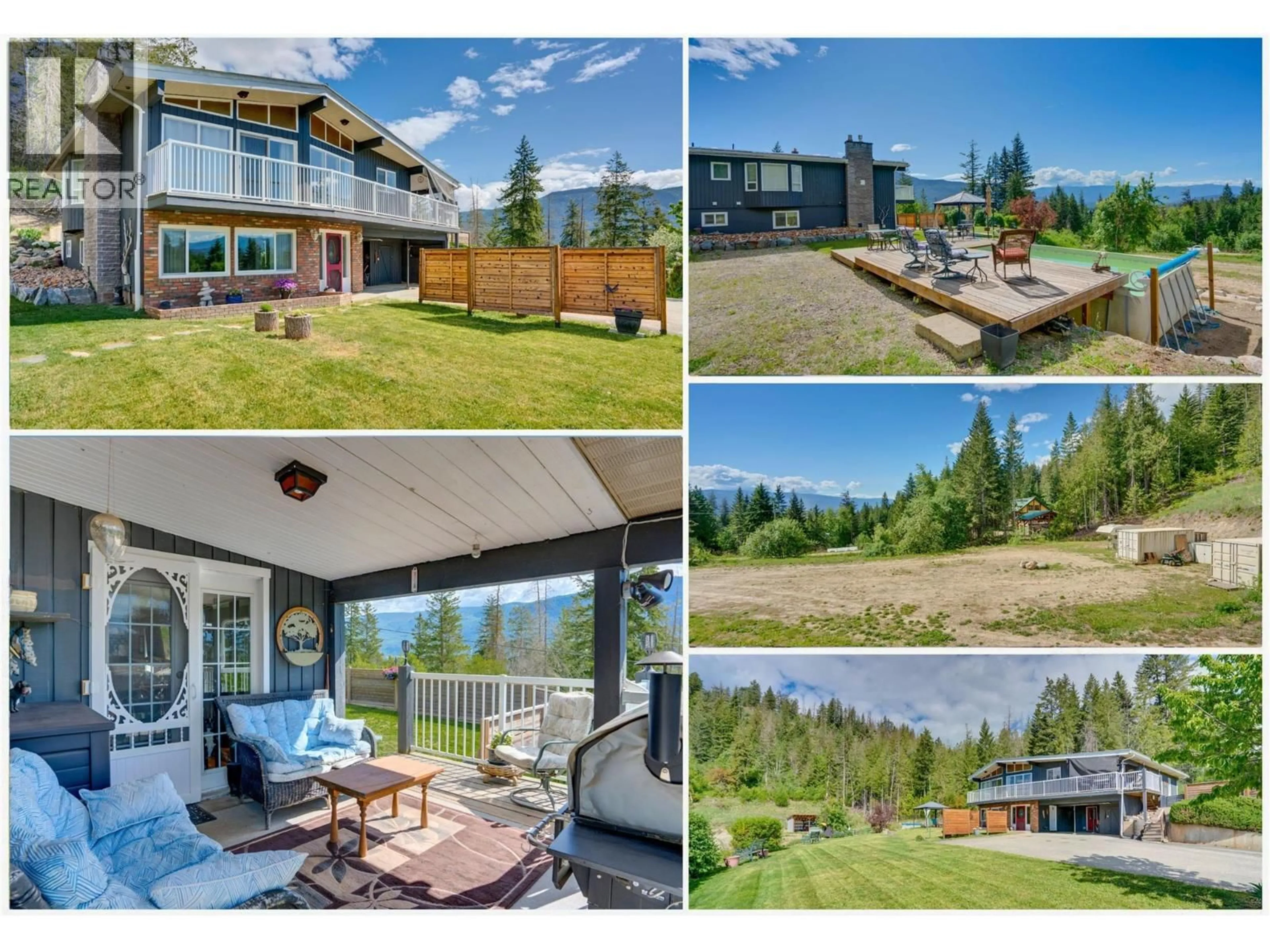 A pic from outside/outdoor area/front of a property/back of a property/a pic from drone, mountain view for 48 STROULGER ROAD, Enderby British Columbia V0E1V3