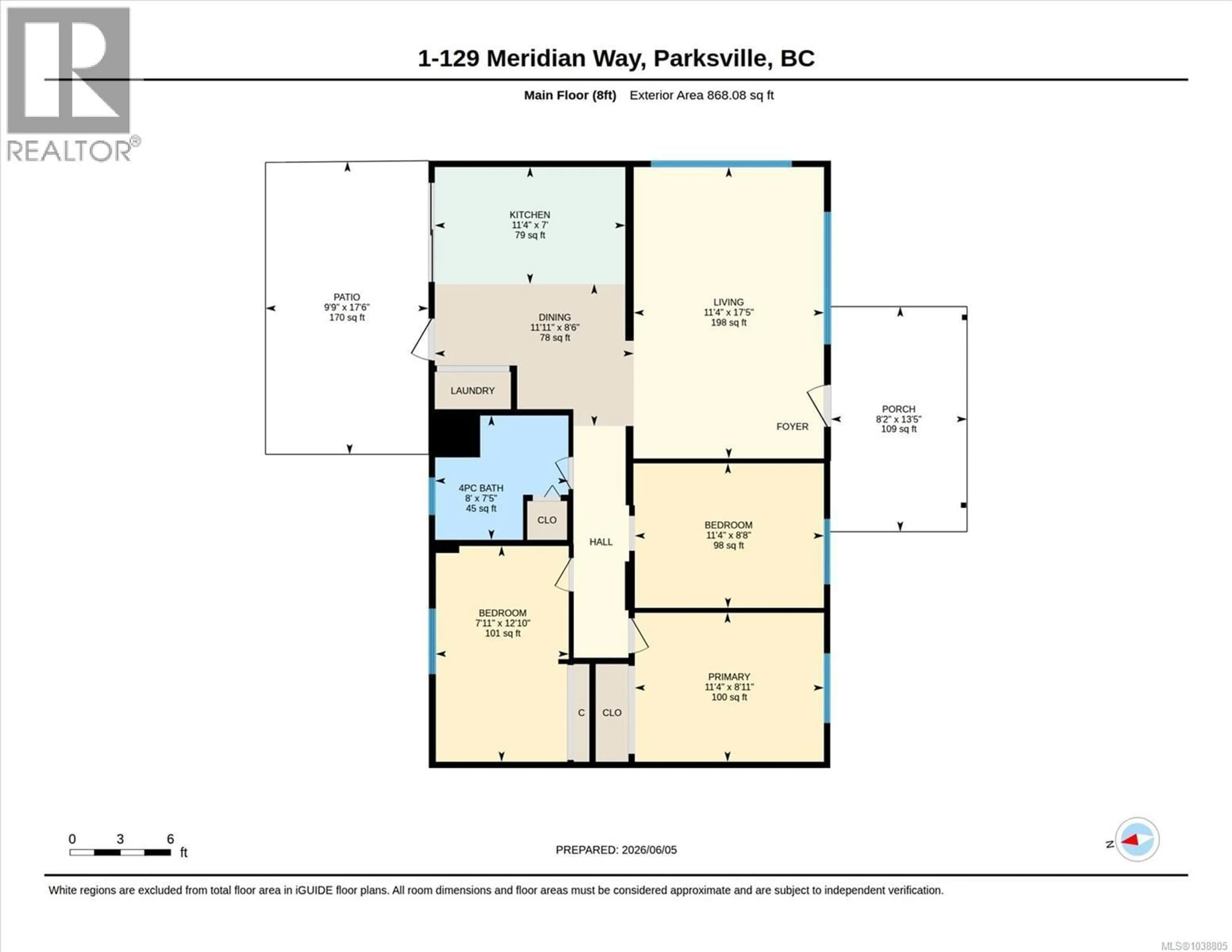 Floor plan for 1 - 129 MERIDIAN WAY, Parksville British Columbia V9P1L3