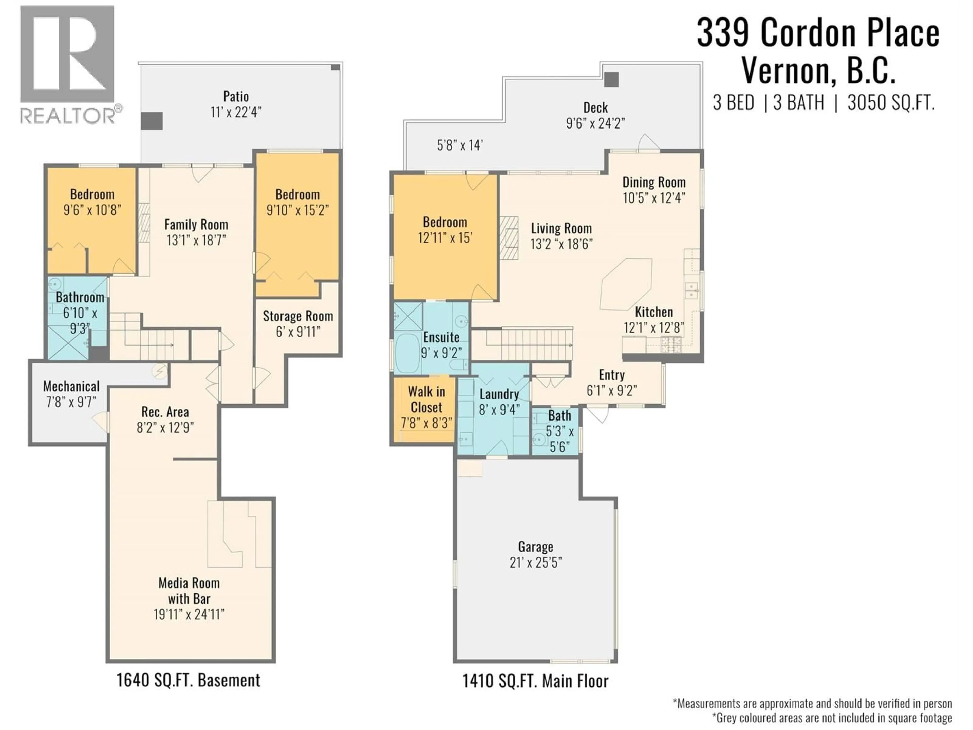 Floor plan for 339 CORDON PLACE, Vernon British Columbia V1H1Z9