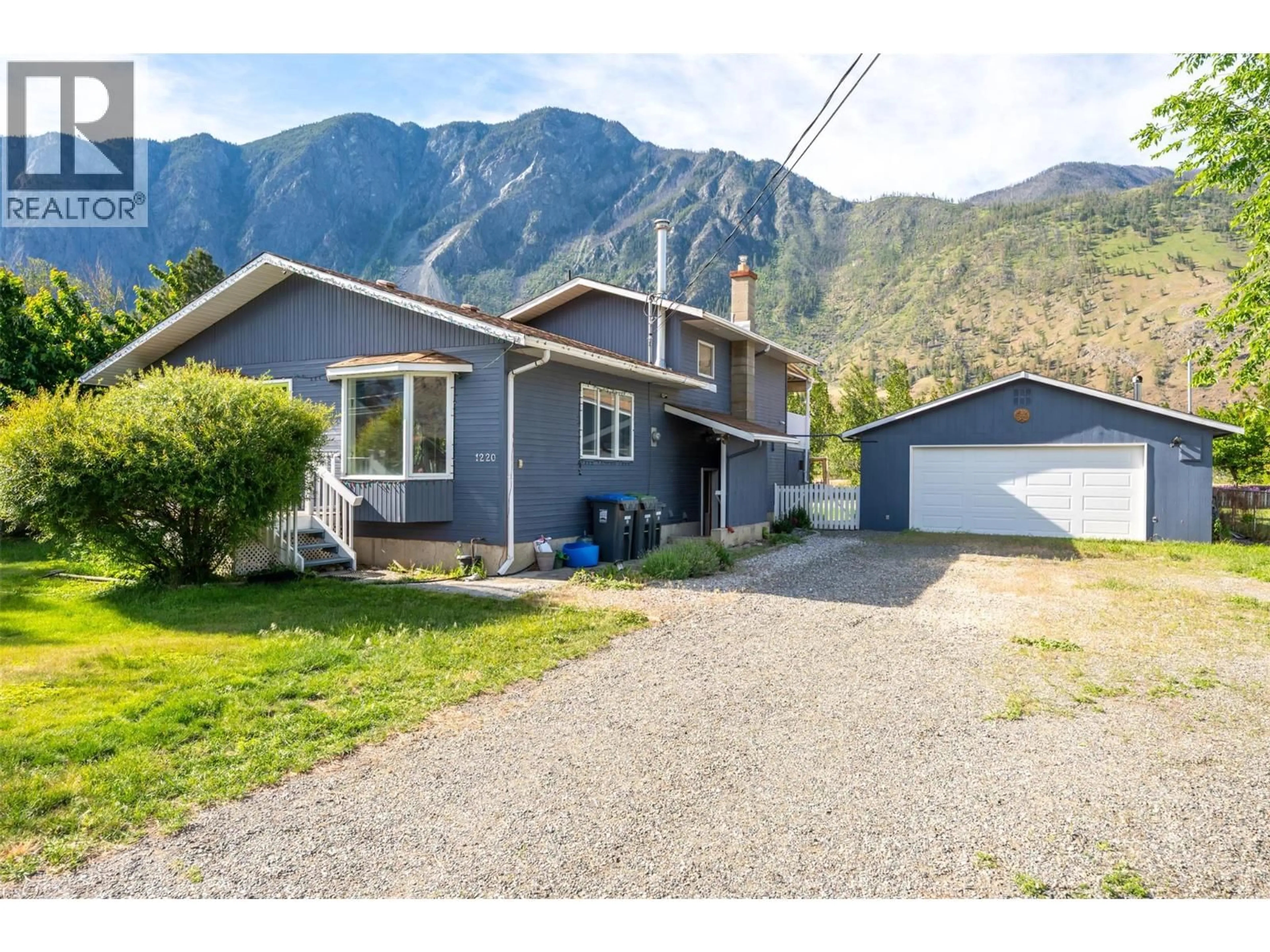 A pic from outside/outdoor area/front of a property/back of a property/a pic from drone, mountain view for SYKES CRESCENT, Keremeos British Columbia V0X1N3