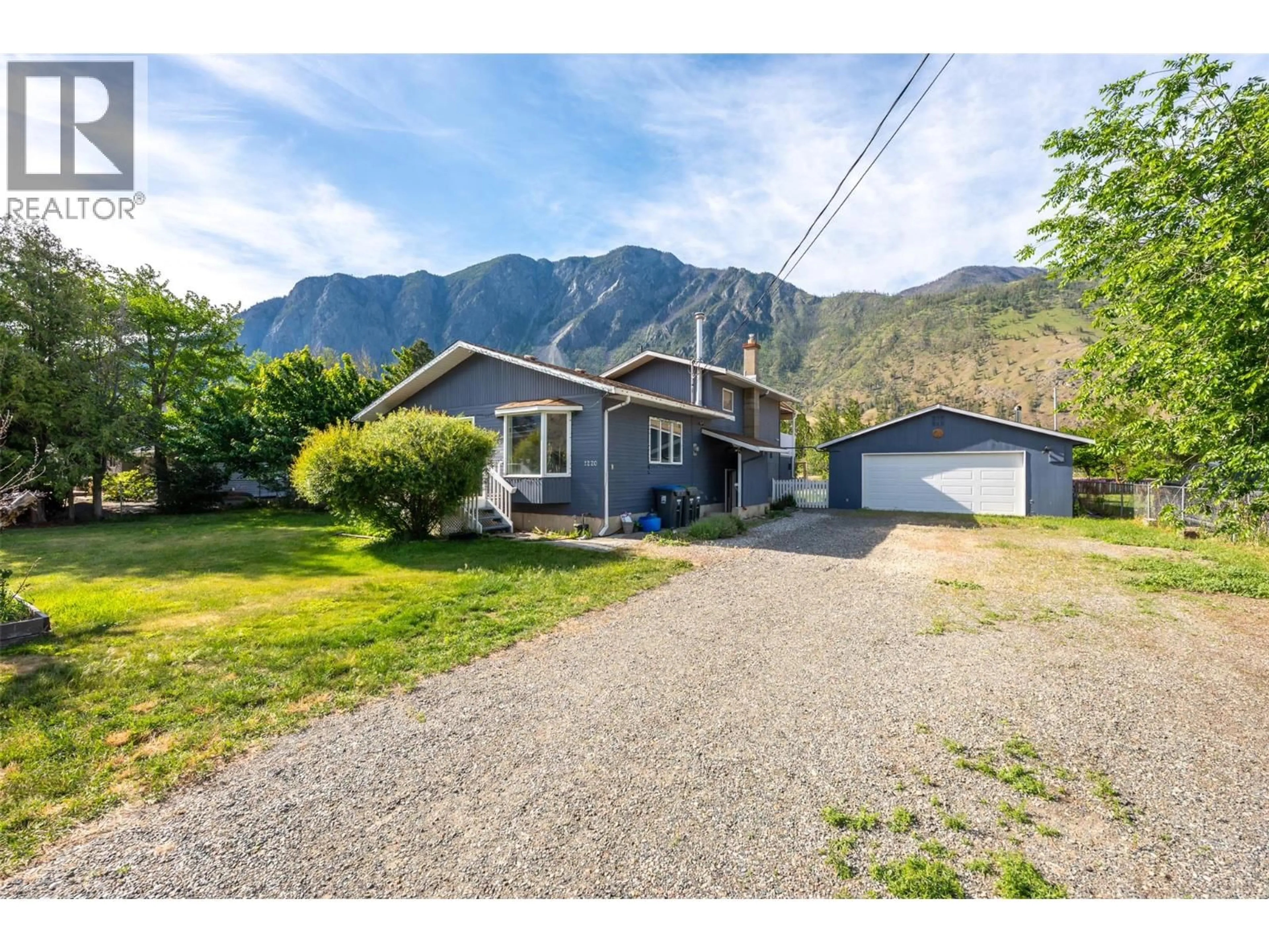 A pic from outside/outdoor area/front of a property/back of a property/a pic from drone, mountain view for SYKES CRESCENT, Keremeos British Columbia V0X1N3
