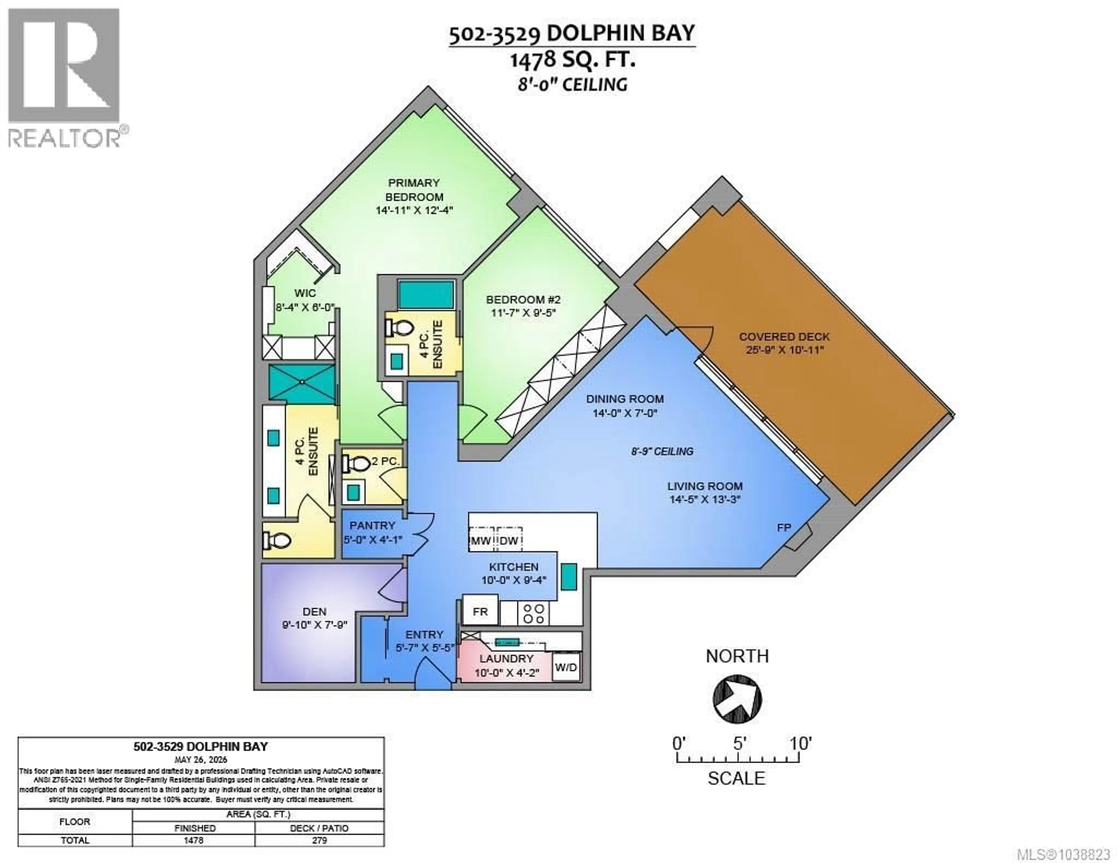 Floor plan for 502 - 3529 DOLPHIN DRIVE, Nanoose Bay British Columbia V9P9J7