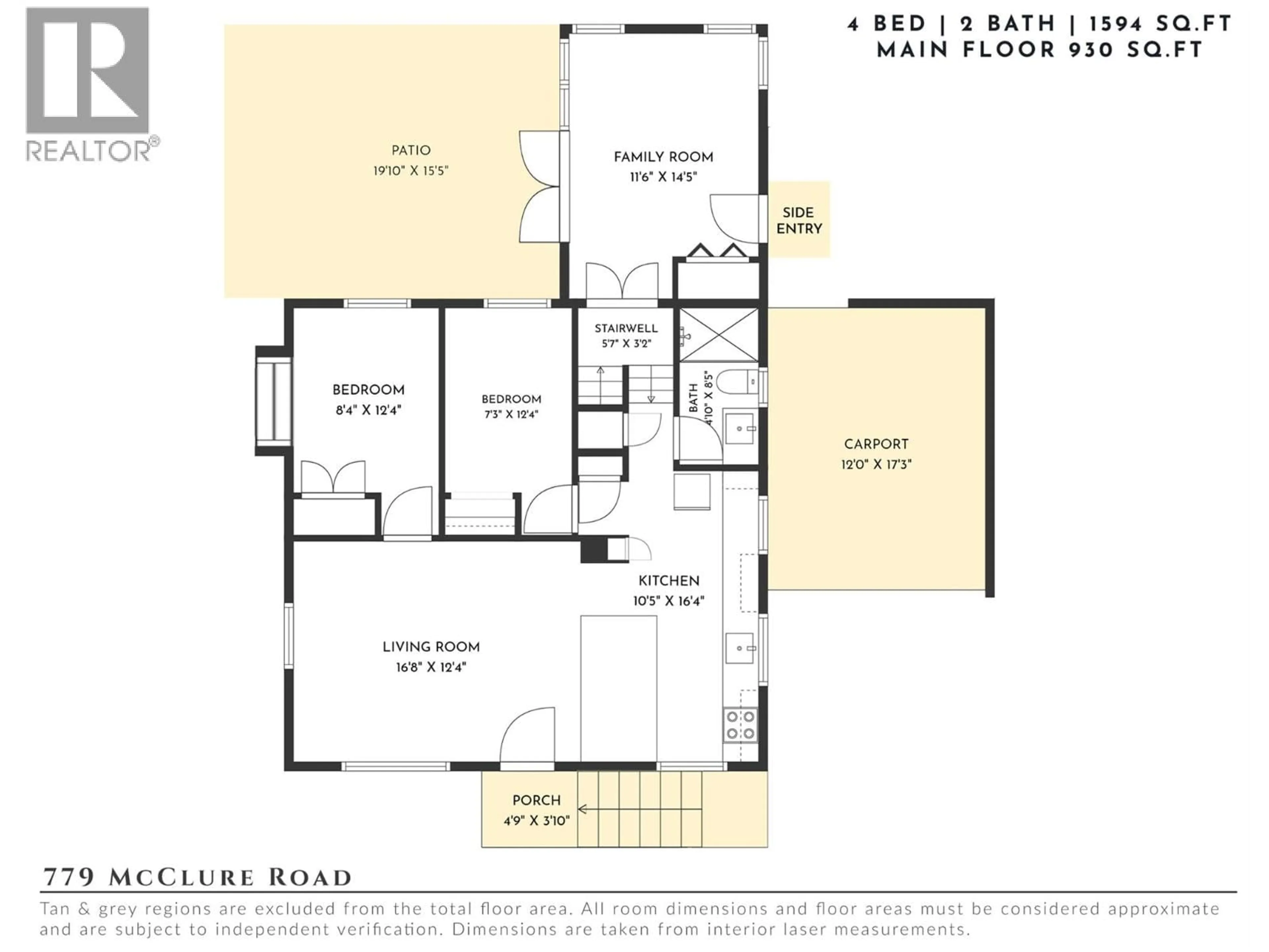 Floor plan for 779 MCCLURE ROAD, Kelowna British Columbia V1W1M4