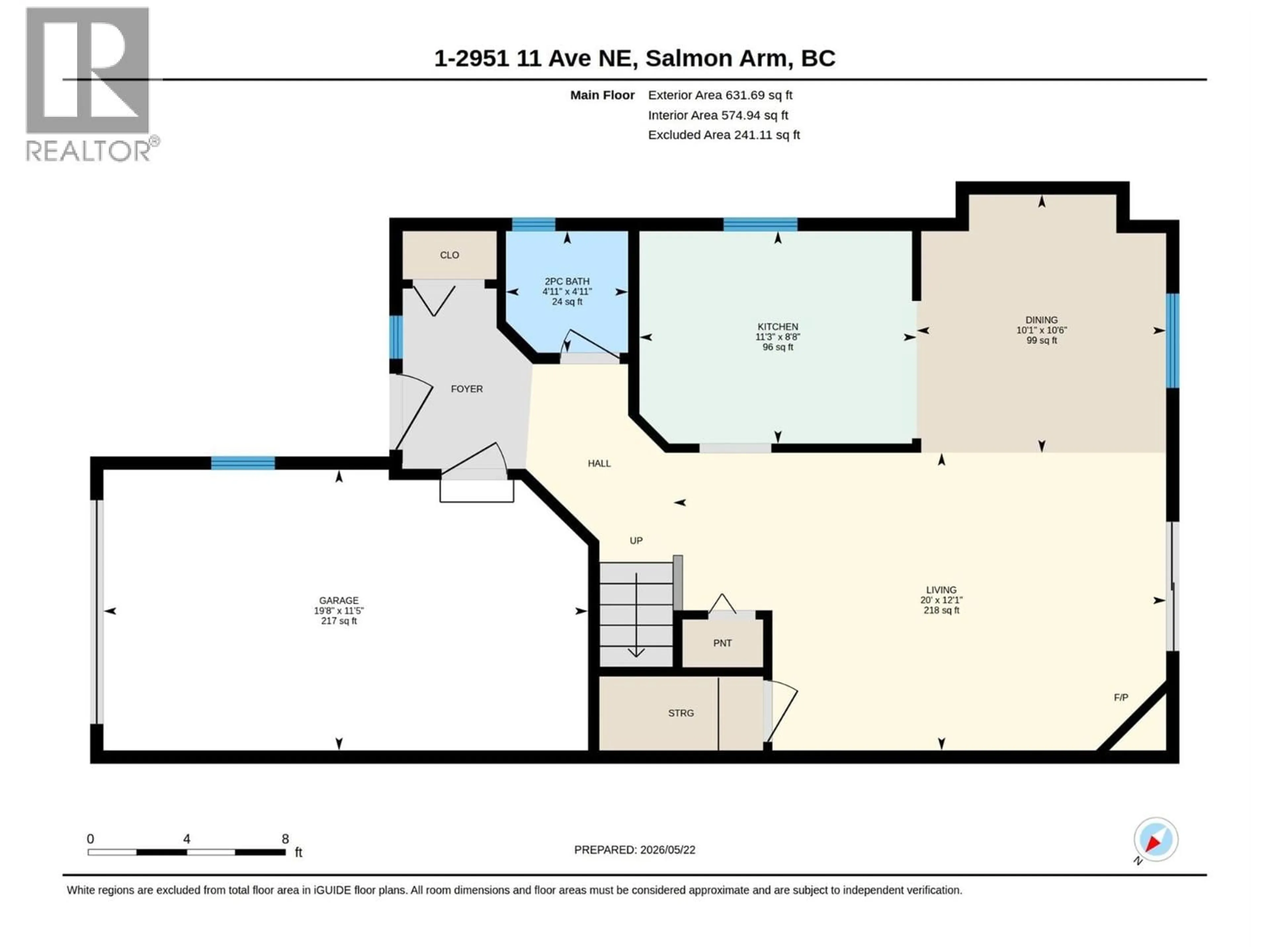 Floor plan for 1 - 2951 11 AVENUE NORTHEAST, Salmon Arm British Columbia V1E1V8