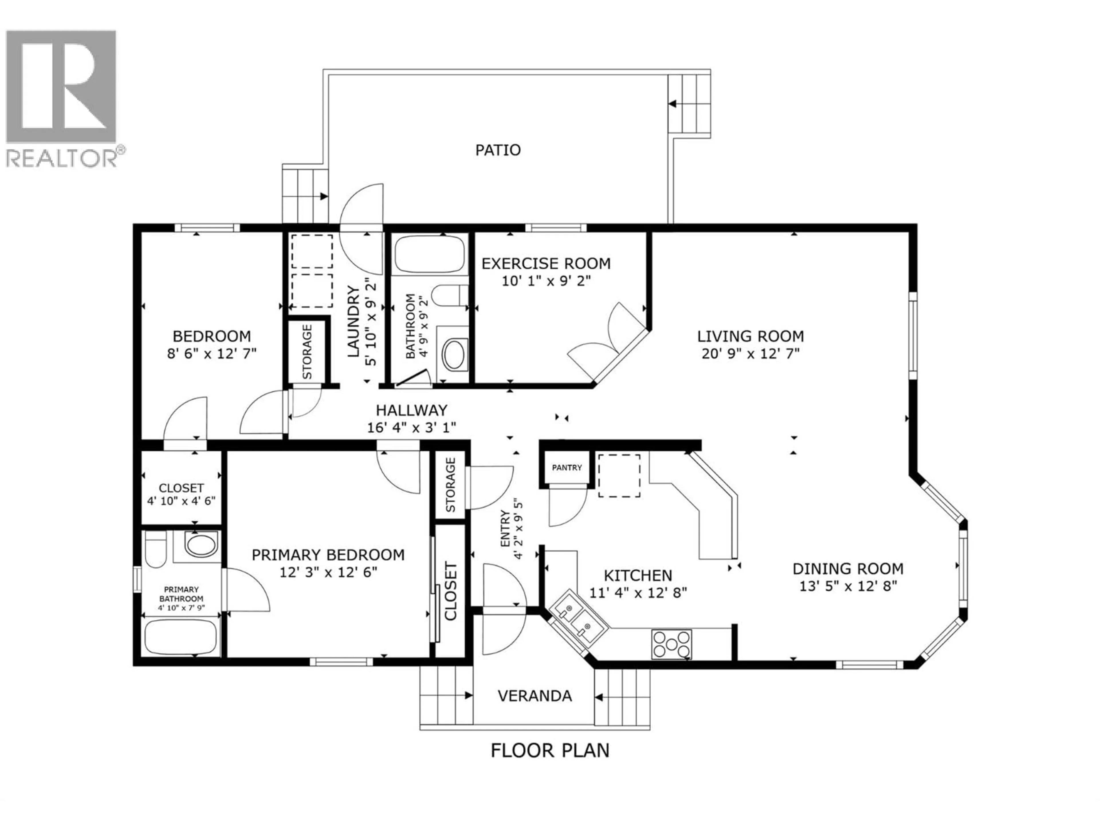 Floor plan for 151 - 9020 JIM BAILEY ROAD, Kelowna British Columbia V4V1E5