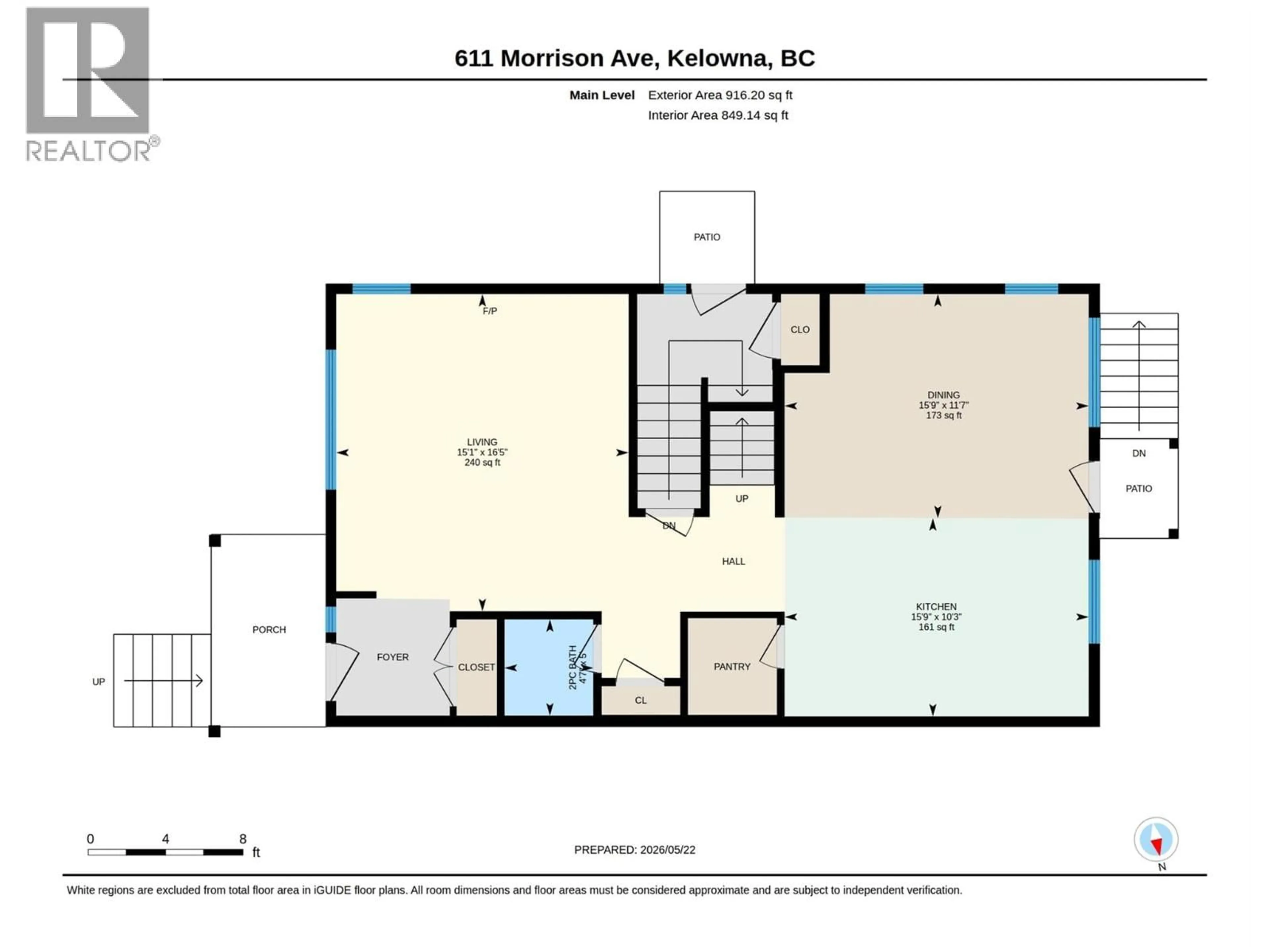 Floor plan for 611 MORRISON AVENUE, Kelowna British Columbia V1Y5E4