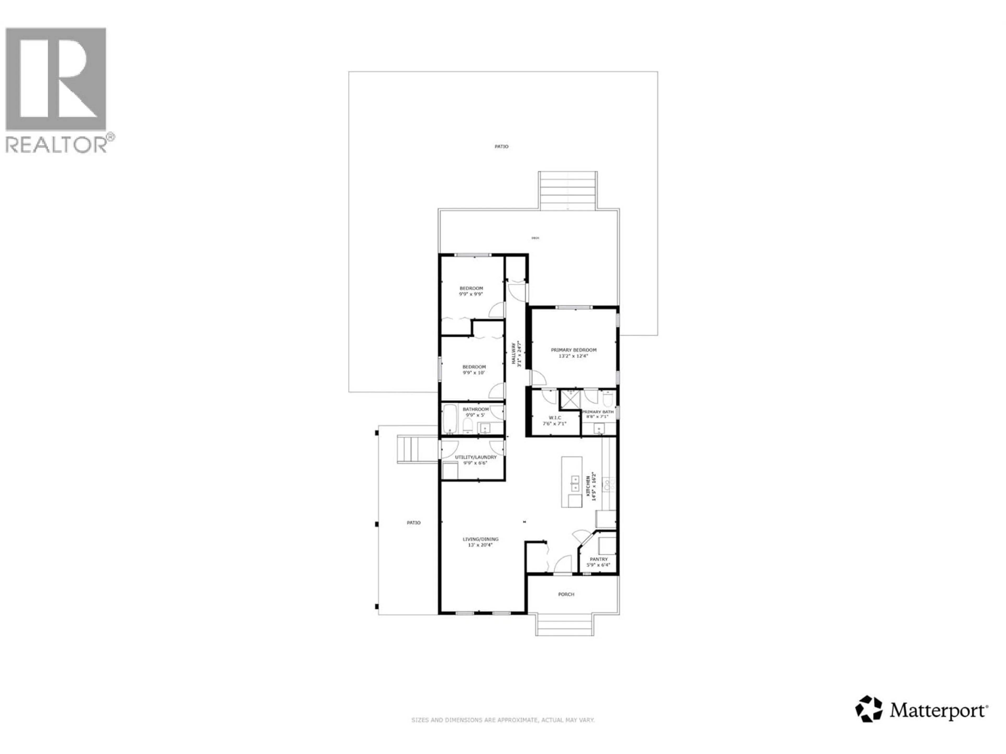 Floor plan for 13 - 8900 JIM BAILEY ROAD, Kelowna British Columbia V4V0B5