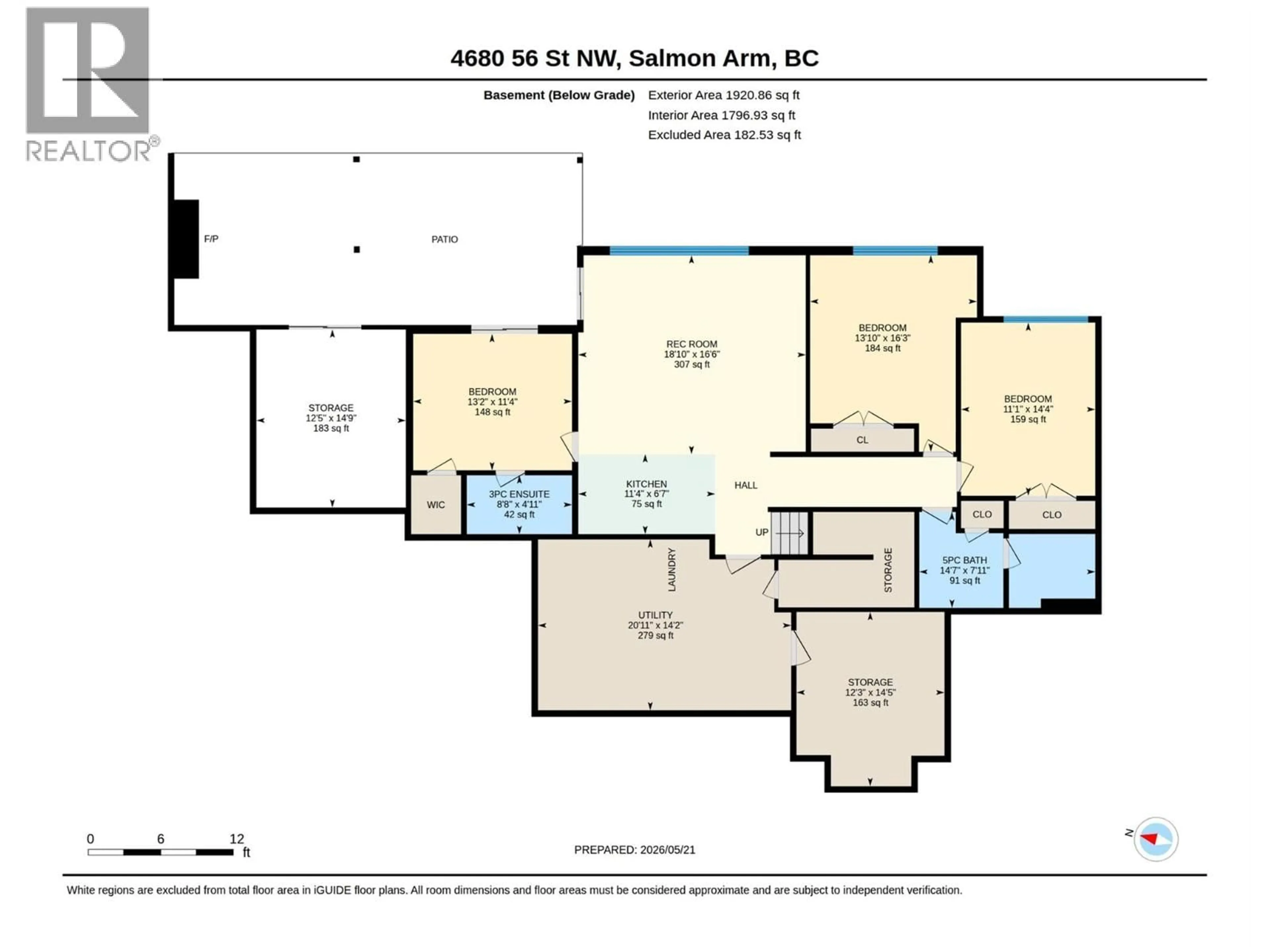 Floor plan for 4680 56 STREET NORTHWEST, Salmon Arm British Columbia V1E0B2