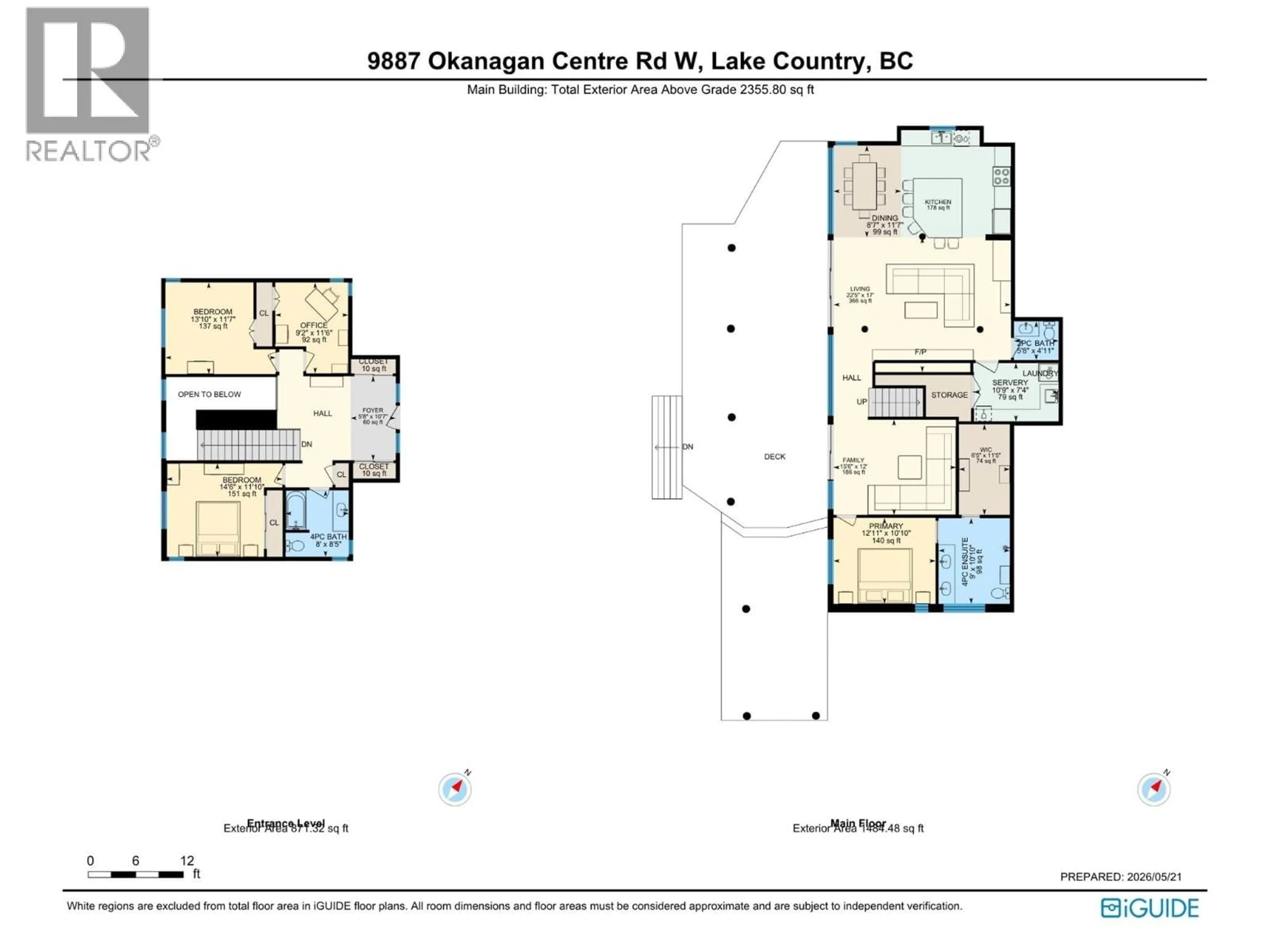 Floor plan for 9887 OKANAGAN CENTRE ROAD WEST, Lake Country British Columbia V4V2J3