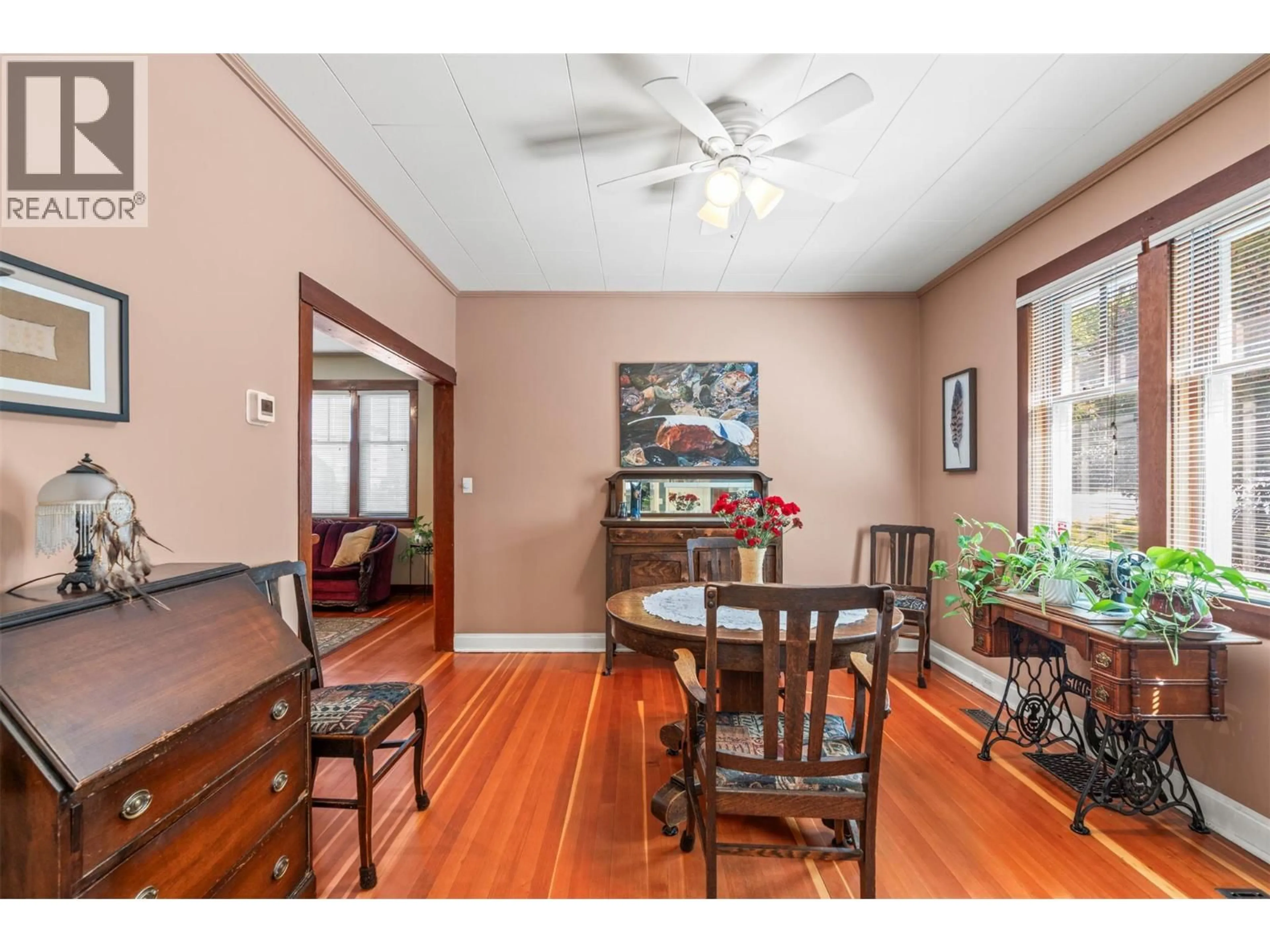Dining room, wood/laminate floor for 2400 32 AVENUE, Vernon British Columbia V1T2K6