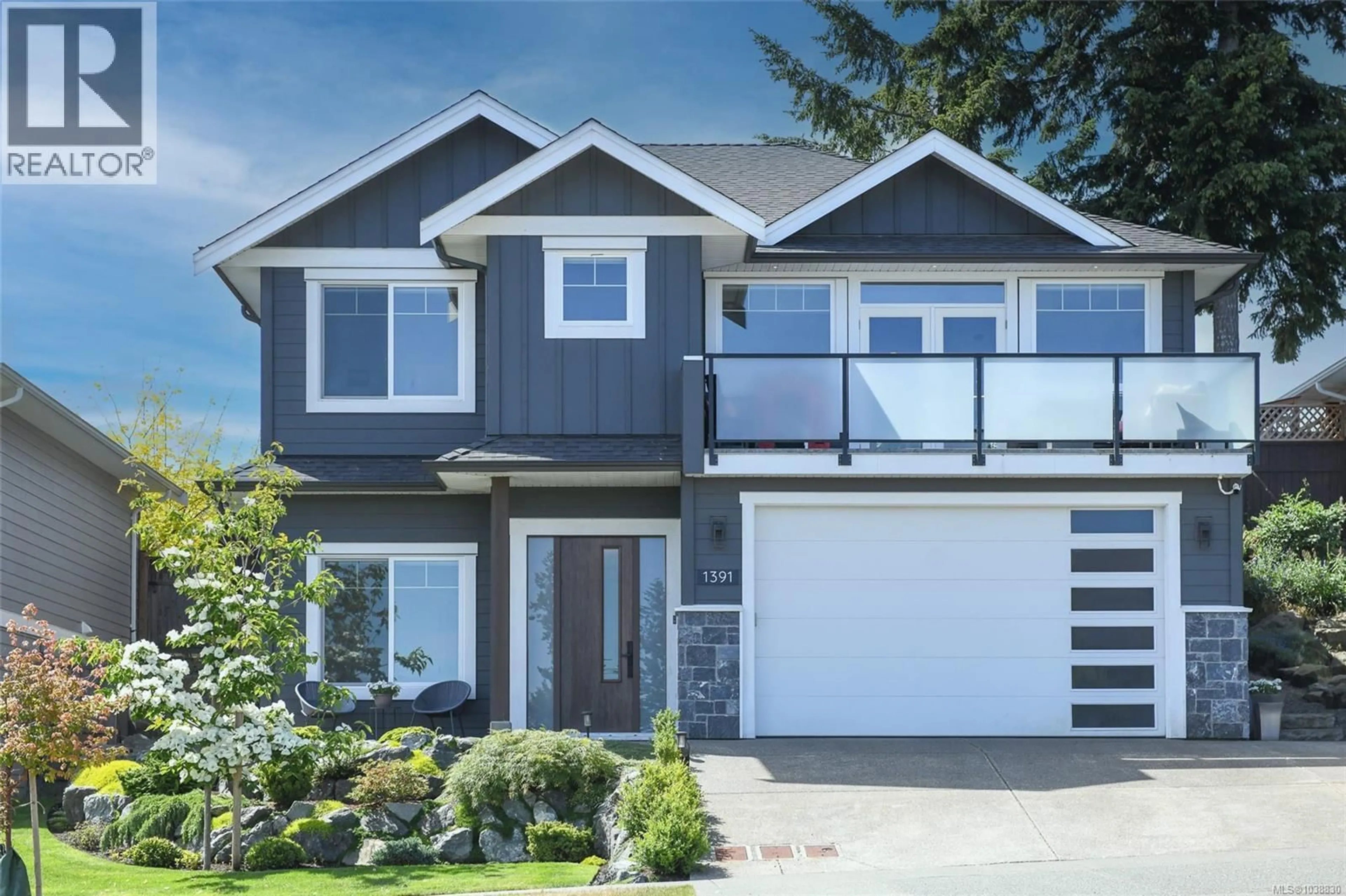 Home with vinyl exterior material, street for 1391 CROWN ISLE BOULEVARD, Courtenay British Columbia V9N0E2