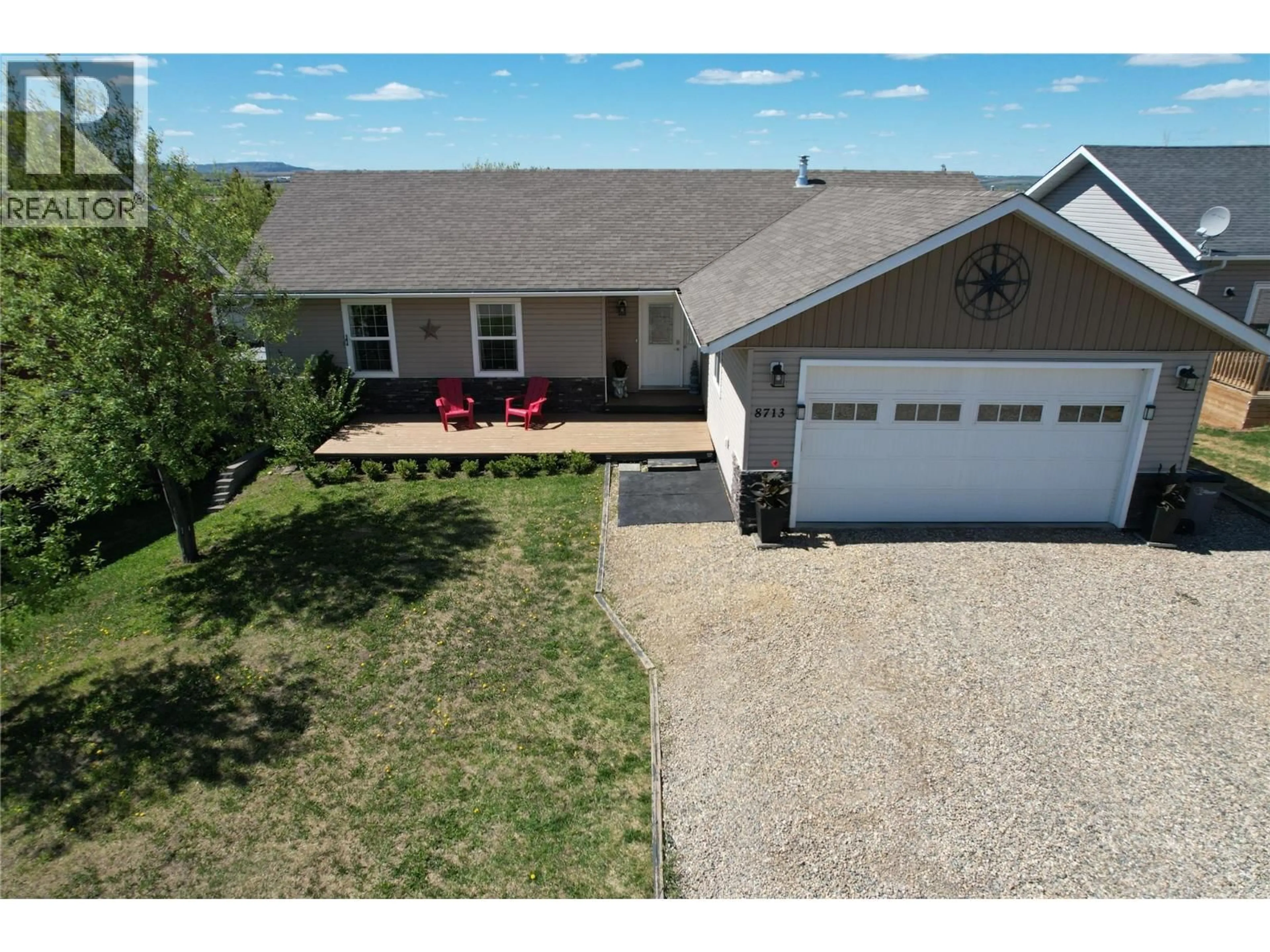 A pic from outside/outdoor area/front of a property/back of a property/a pic from drone, street for 8713 19A STREET, Dawson Creek British Columbia V1G0A7