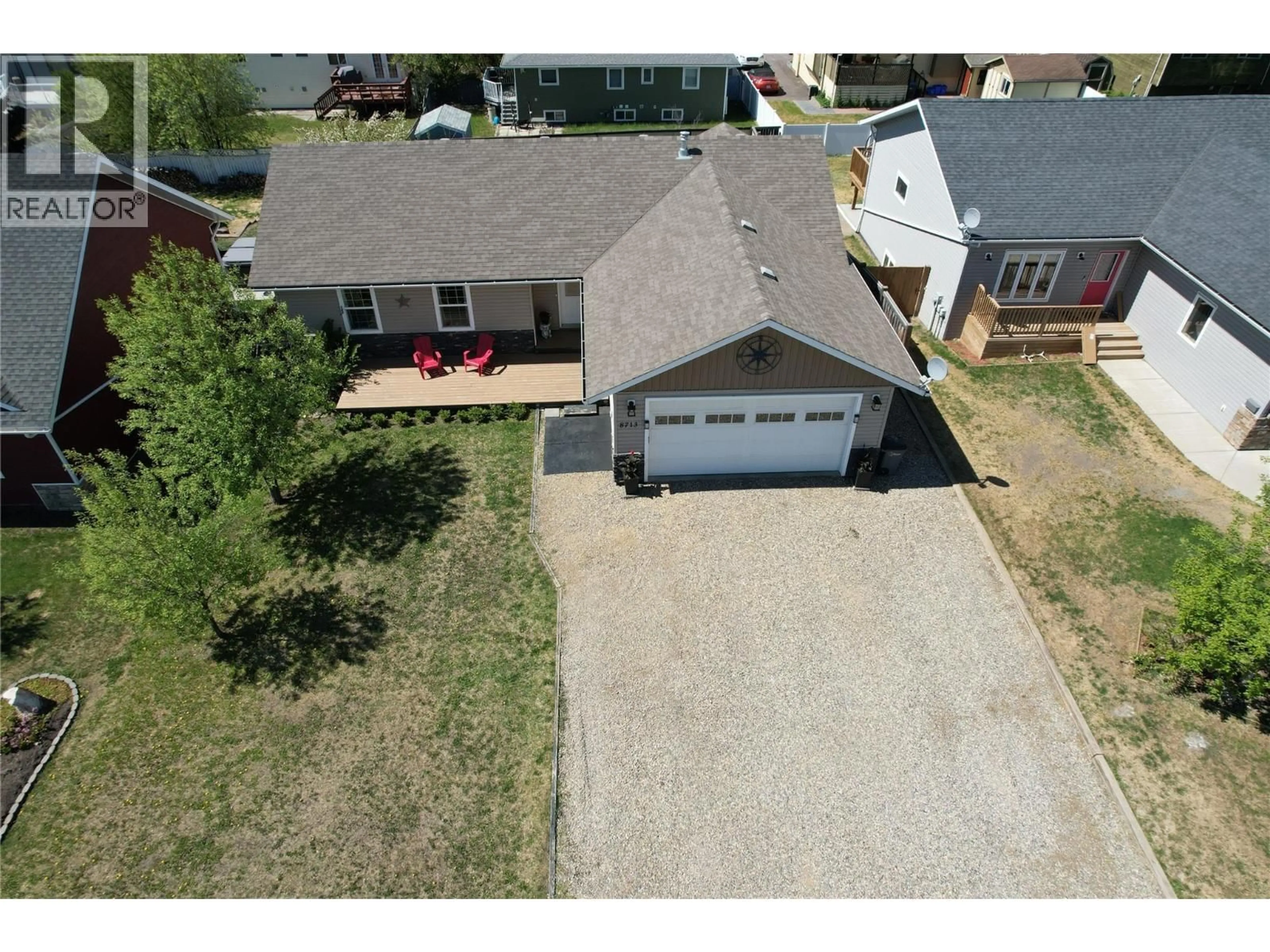 A pic from outside/outdoor area/front of a property/back of a property/a pic from drone, street for 8713 19A STREET, Dawson Creek British Columbia V1G0A7