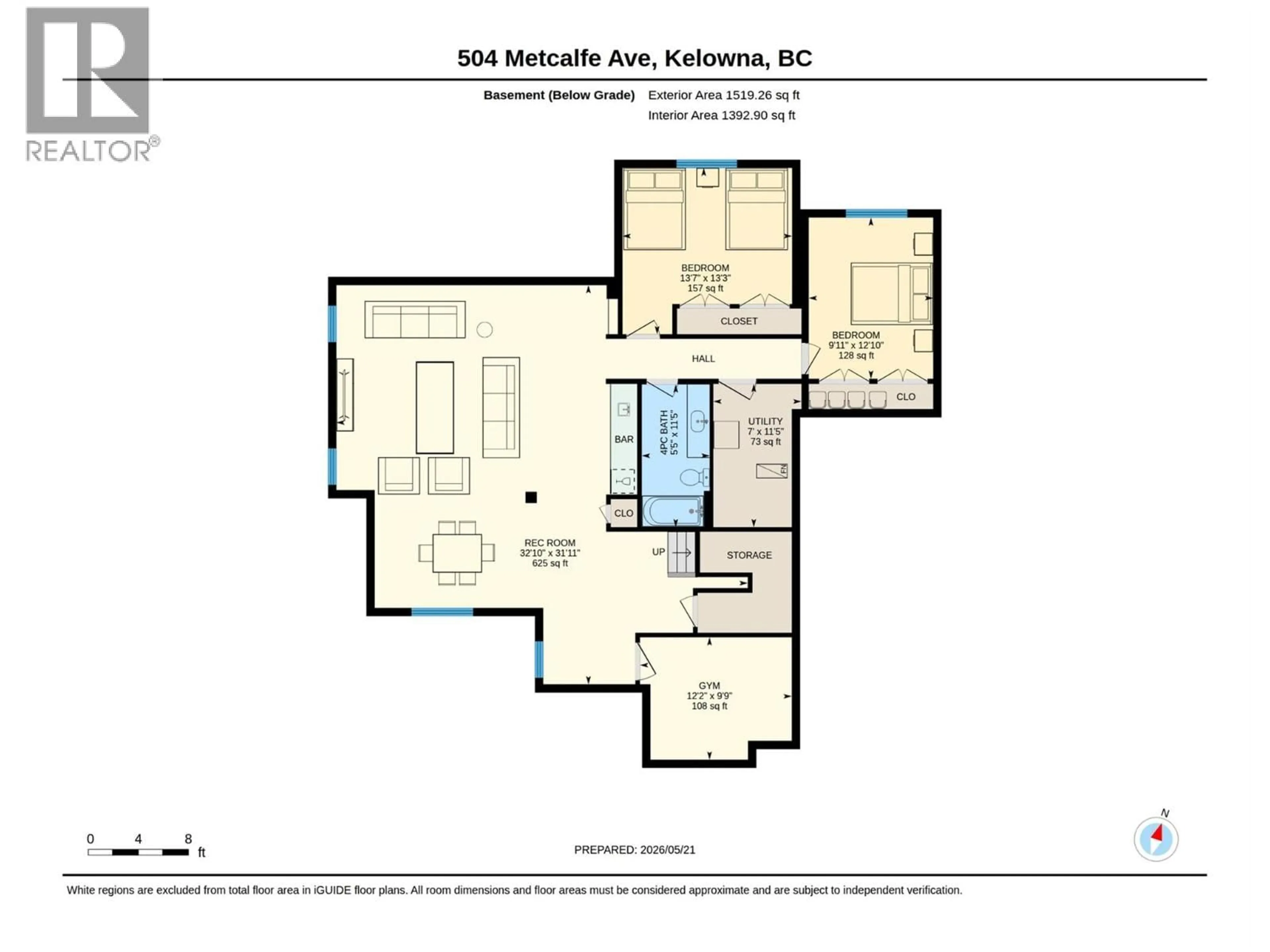 Floor plan for 504 METCALFE AVENUE, Kelowna British Columbia V1W5K8