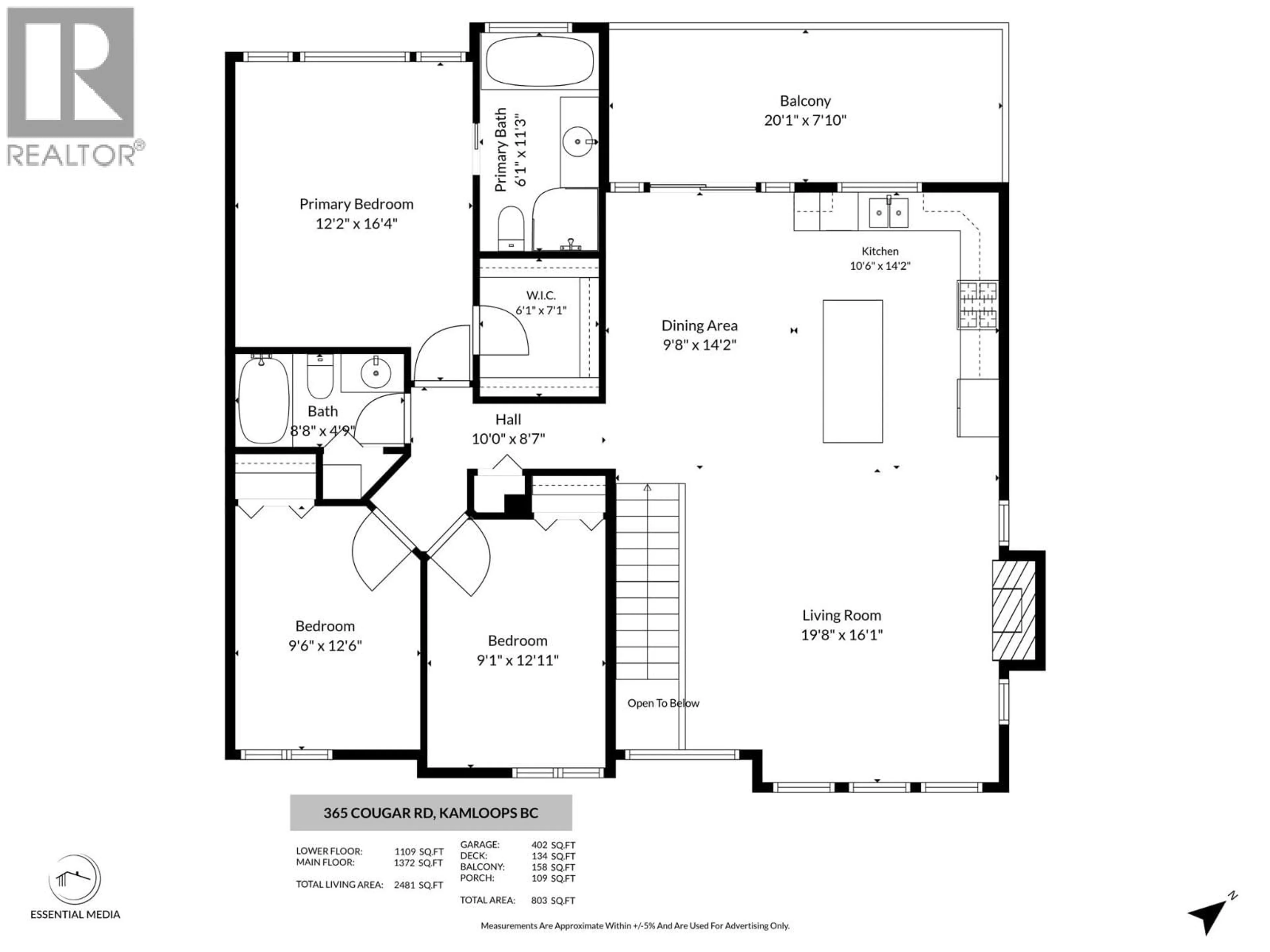 Floor plan for 365 COUGAR ROAD, Kamloops British Columbia V2C6V1
