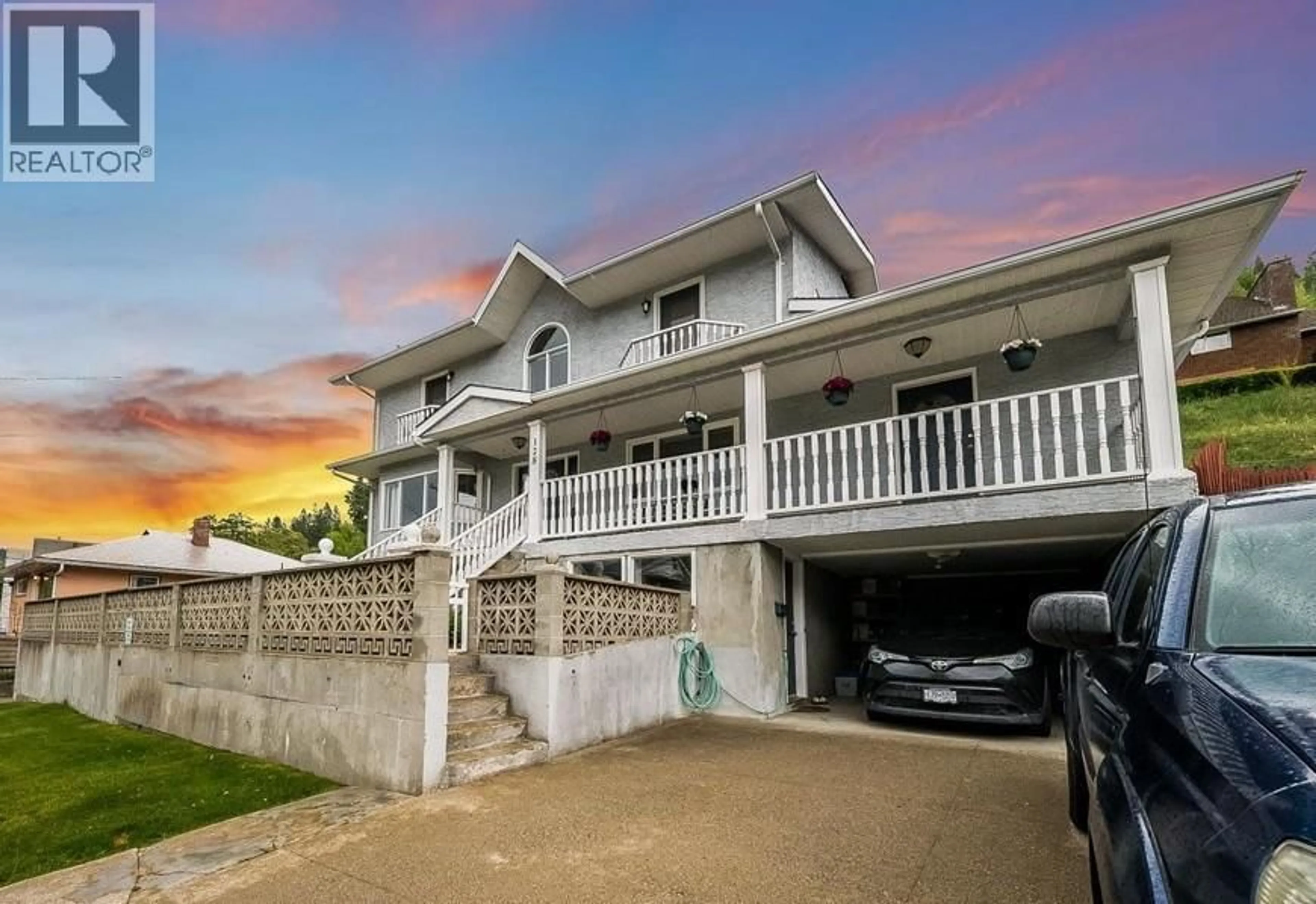 Home with vinyl exterior material, street for 128 COLLEY STREET, Warfield British Columbia V1R2M2