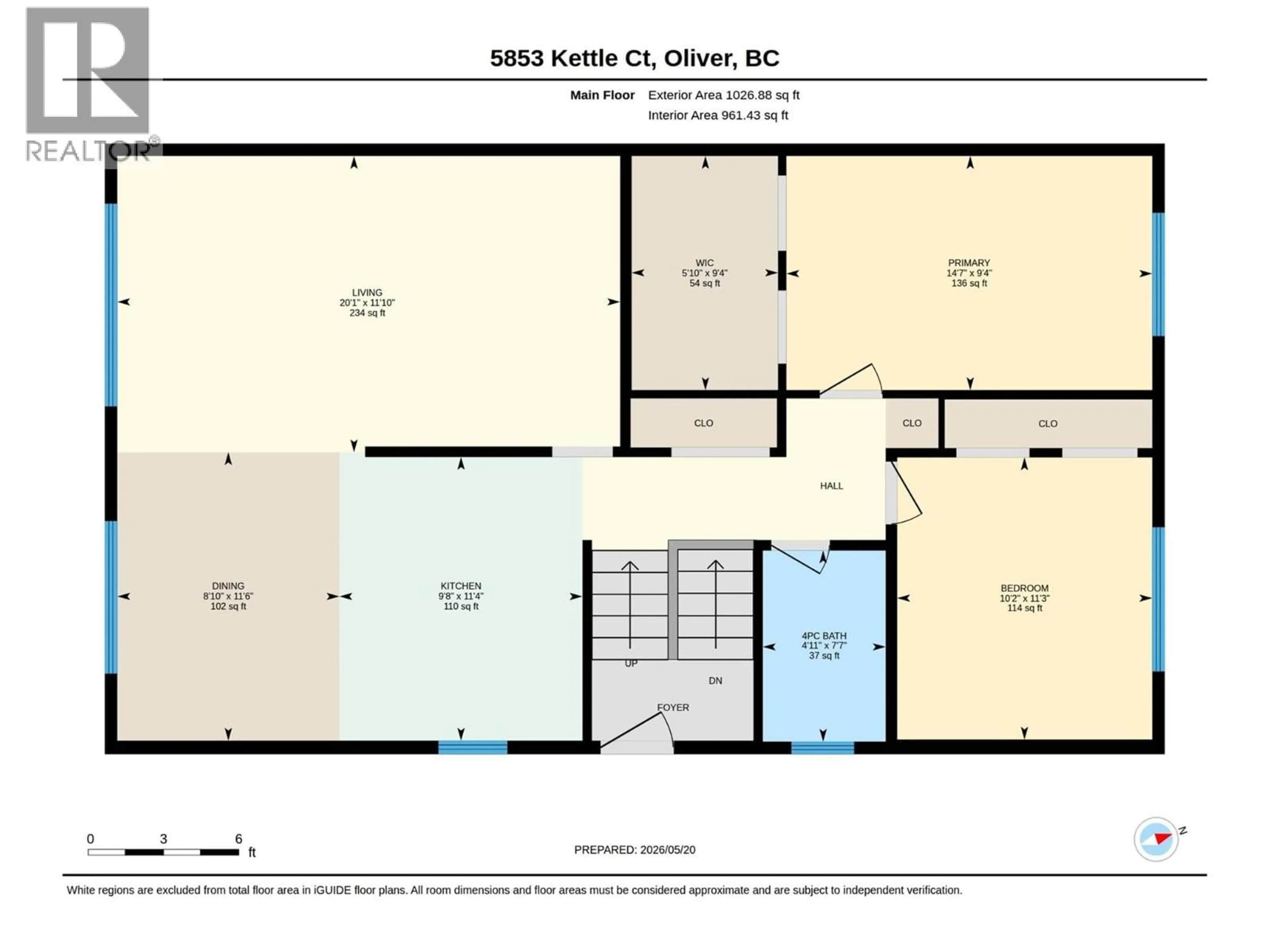 Floor plan for 5853 KETTLE COURT, Oliver British Columbia V0H1T0