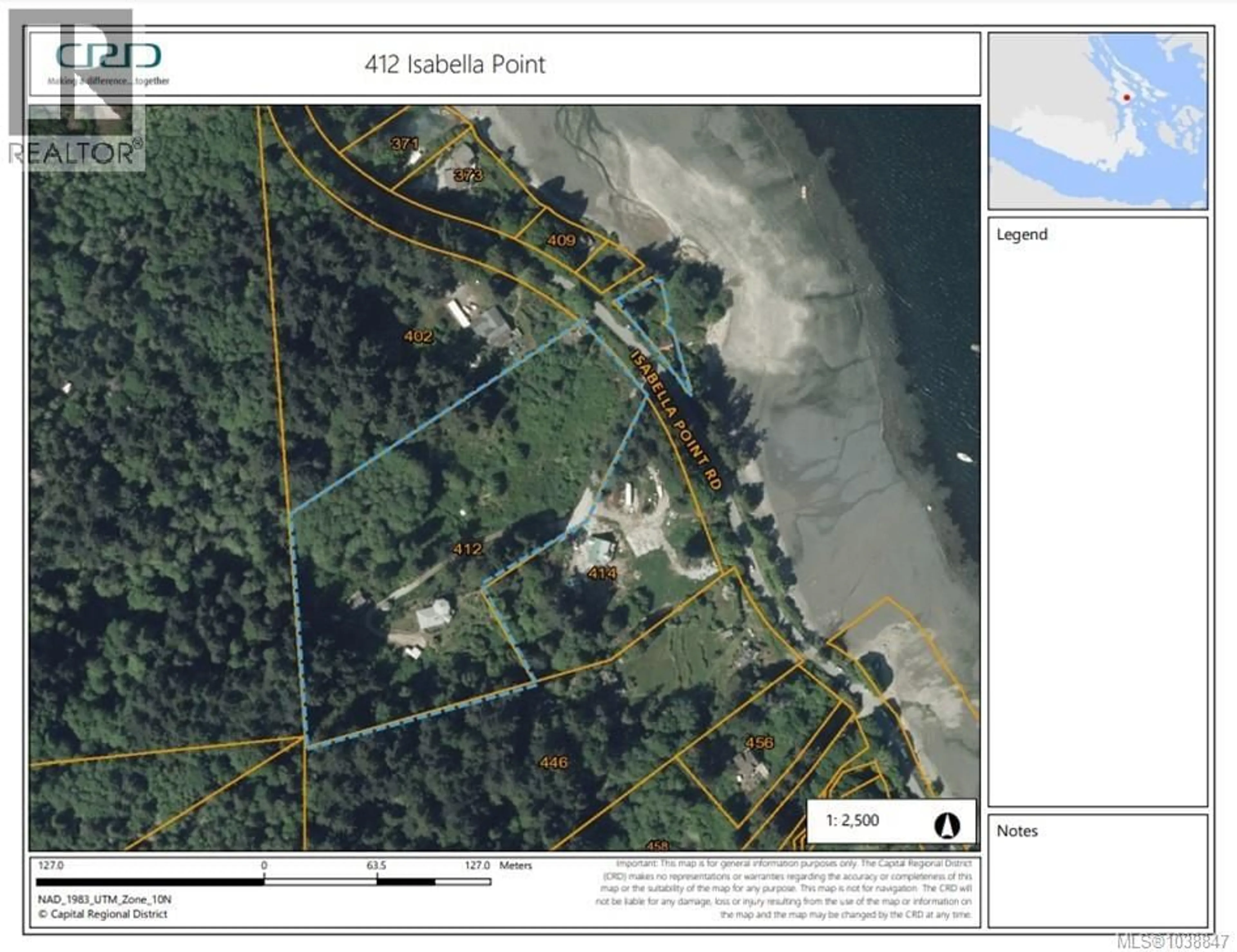 Picture of a map for 412 ISABELLA POINT ROAD, Salt Spring British Columbia V8K1V4