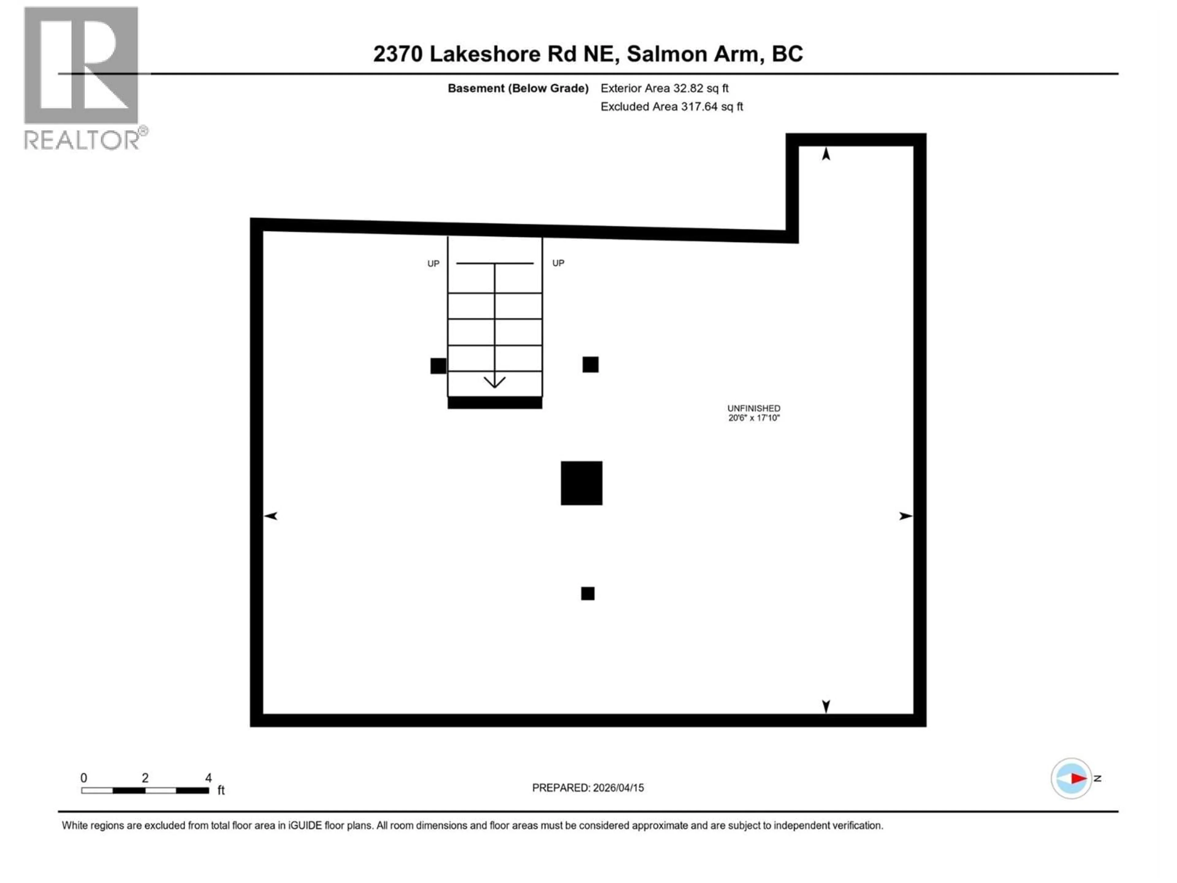 Floor plan for 2370 LAKESHORE ROAD NORTHEAST, Salmon Arm British Columbia V1E3X9
