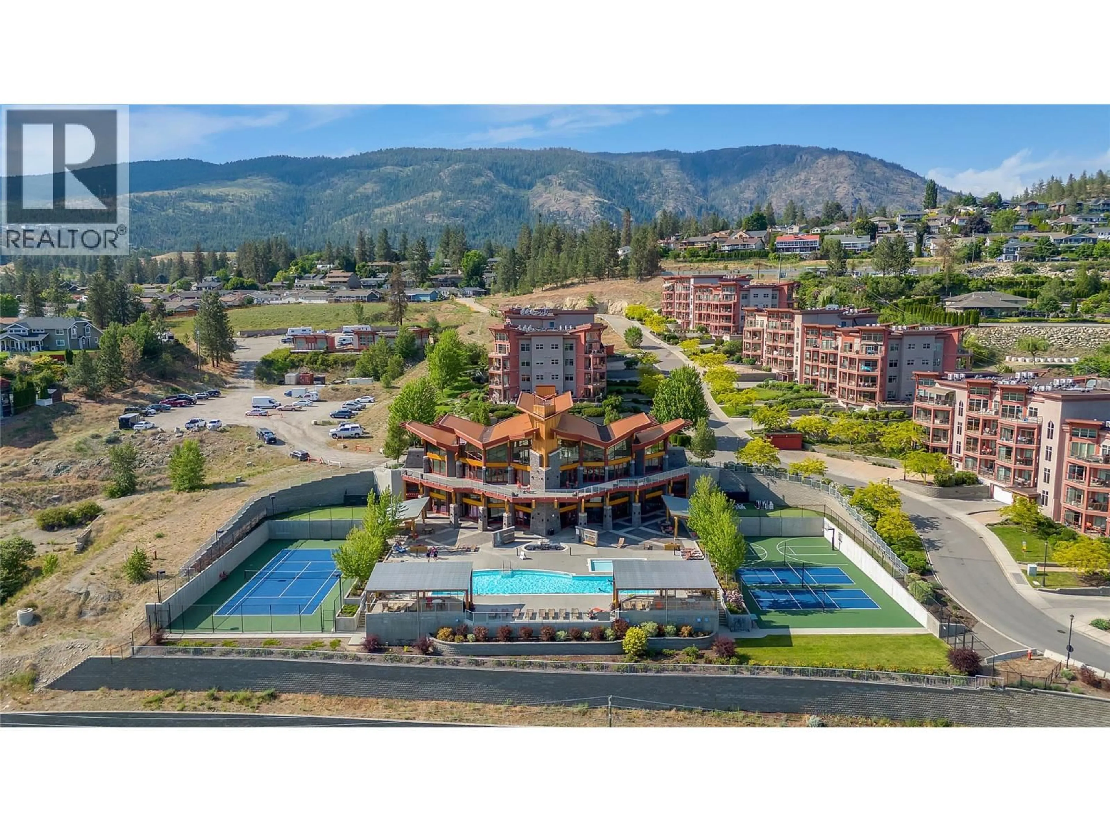 A pic from outside/outdoor area/front of a property/back of a property/a pic from drone, mountain view for 409 - 3220 SKYVIEW LANE, West Kelowna British Columbia V4T3J4