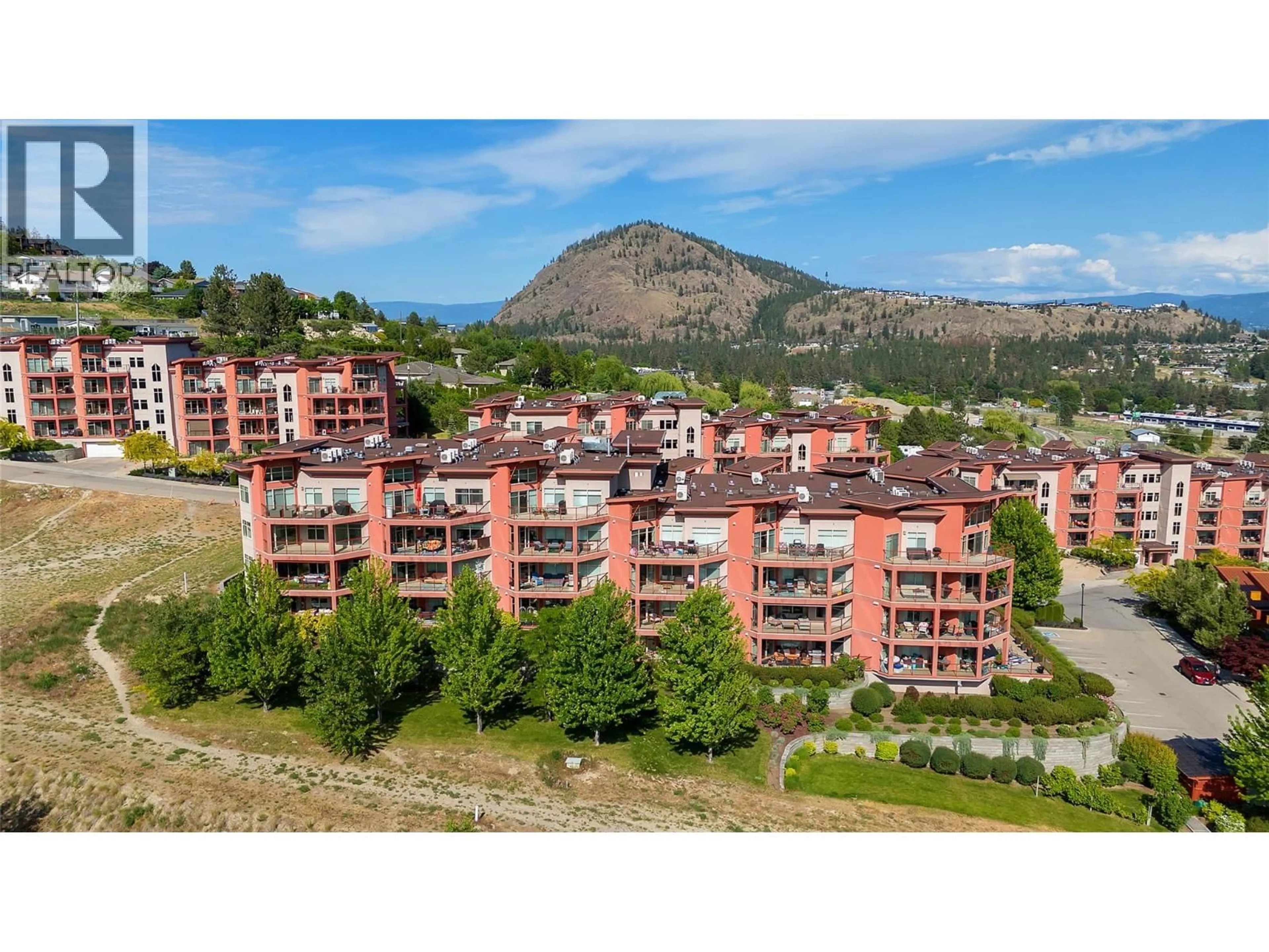 A pic from outside/outdoor area/front of a property/back of a property/a pic from drone, mountain view for 409 - 3220 SKYVIEW LANE, West Kelowna British Columbia V4T3J4