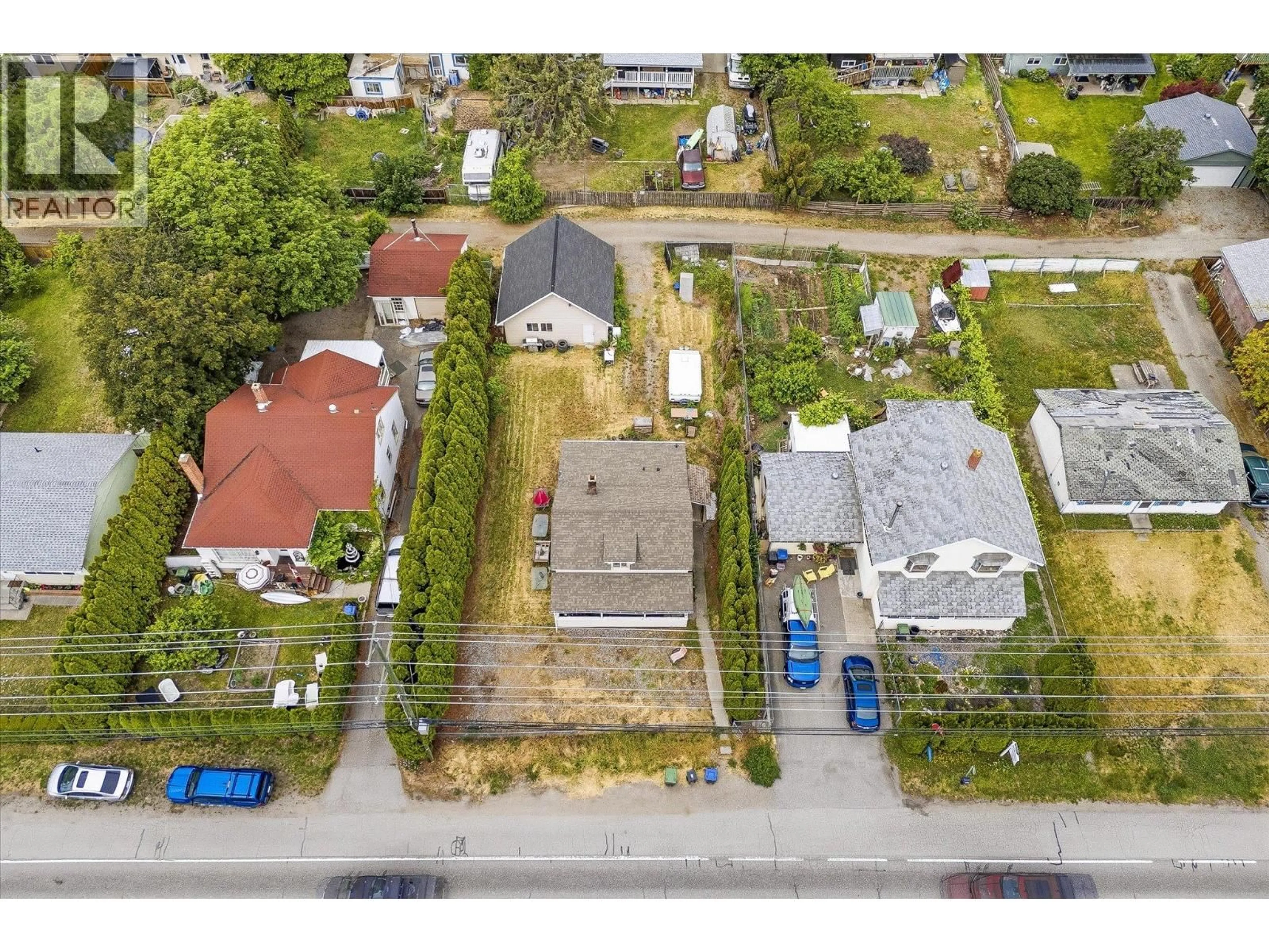 A pic from outside/outdoor area/front of a property/back of a property/a pic from drone, street for 3576 OLD OKANAGAN HIGHWAY, West Kelowna British Columbia V4T1P3