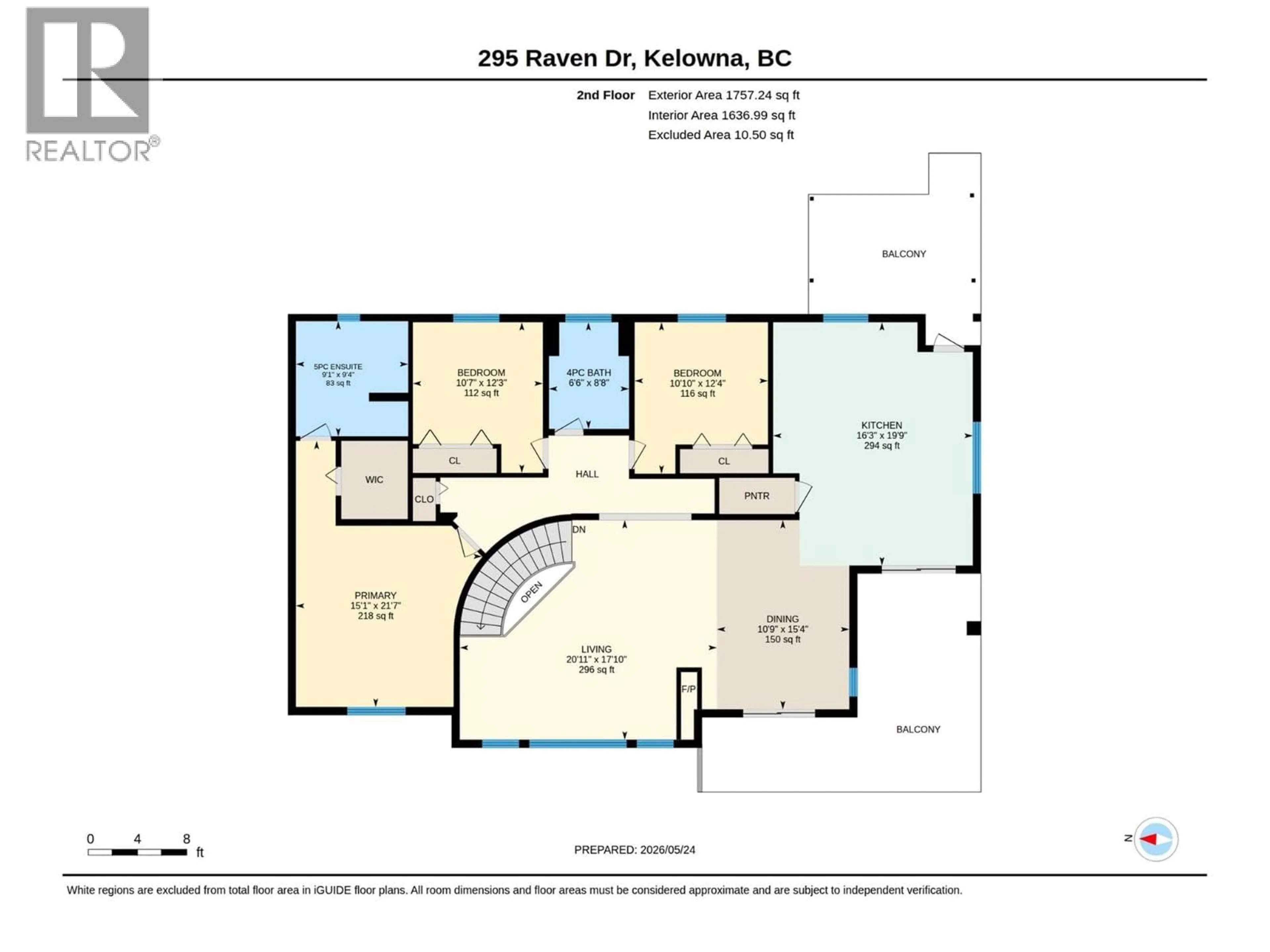 Floor plan for 295 RAVEN DRIVE, Kelowna British Columbia V1W4T6