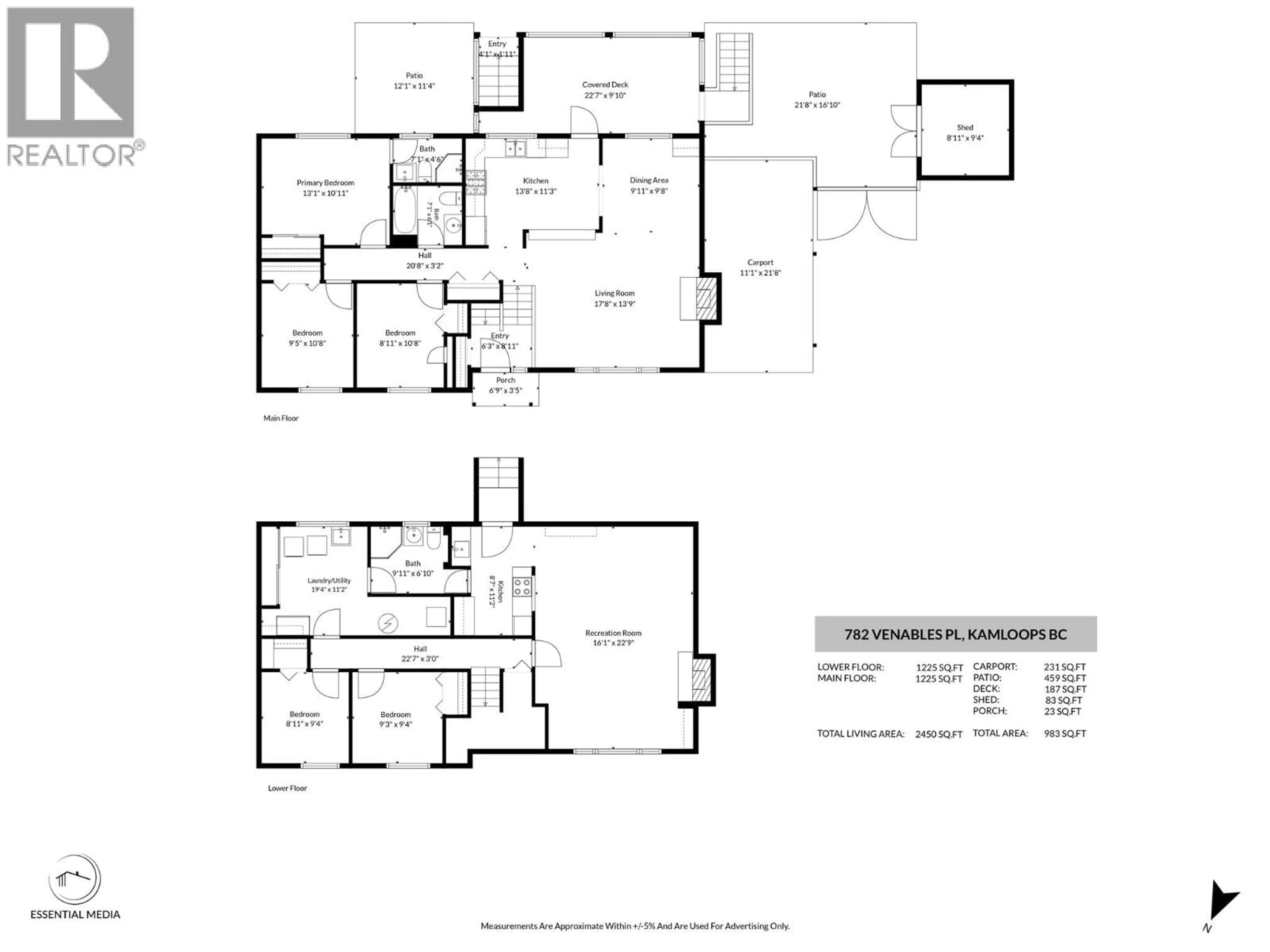 Floor plan for 782 VENABLES PLACE, Kamloops British Columbia V2B5Z3