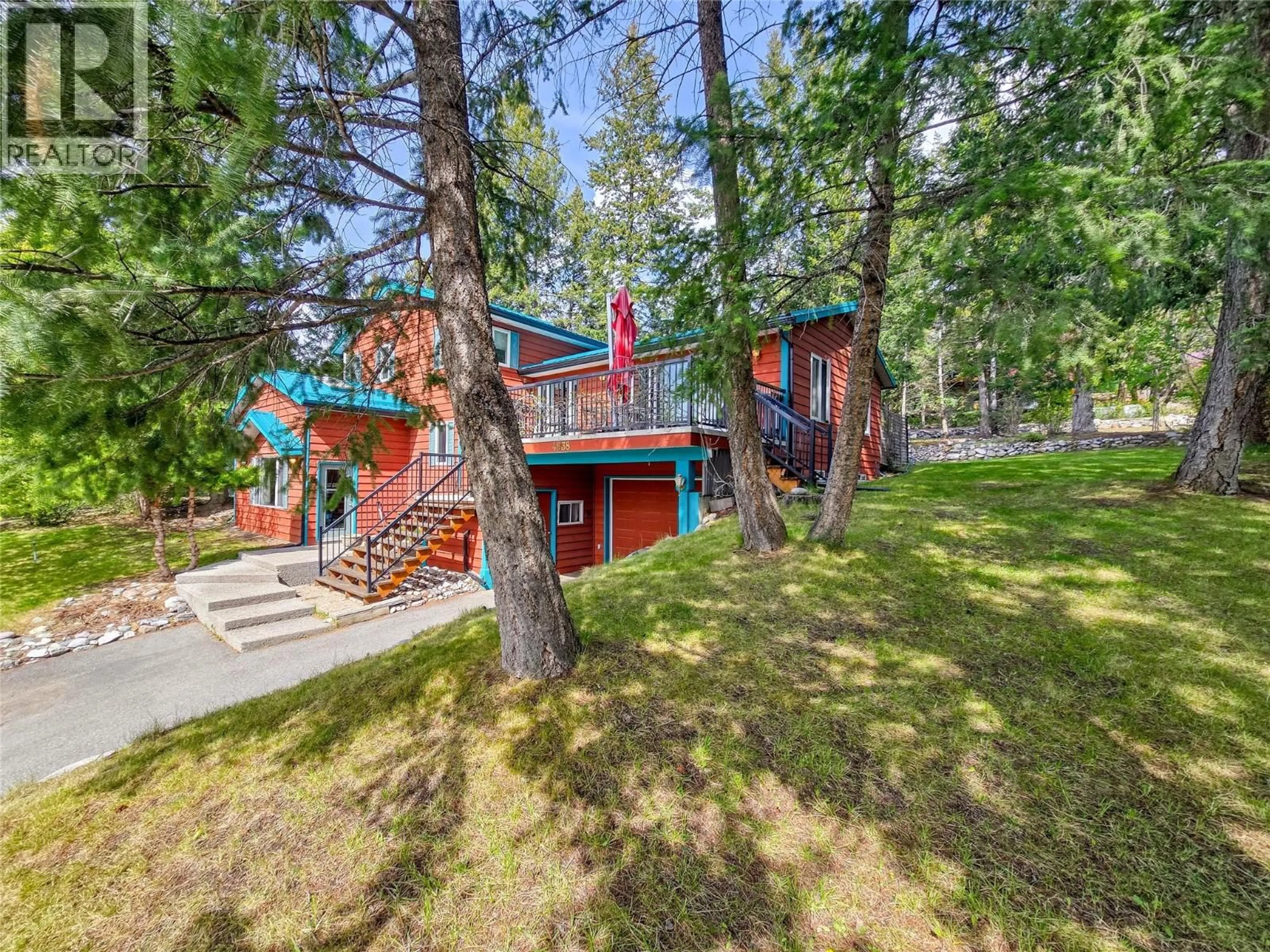 A pic from outside/outdoor area/front of a property/back of a property/a pic from drone, forest/trees view for 4938 HOT SPRINGS ROAD, Fairmont Hot Springs British Columbia V0B1L1