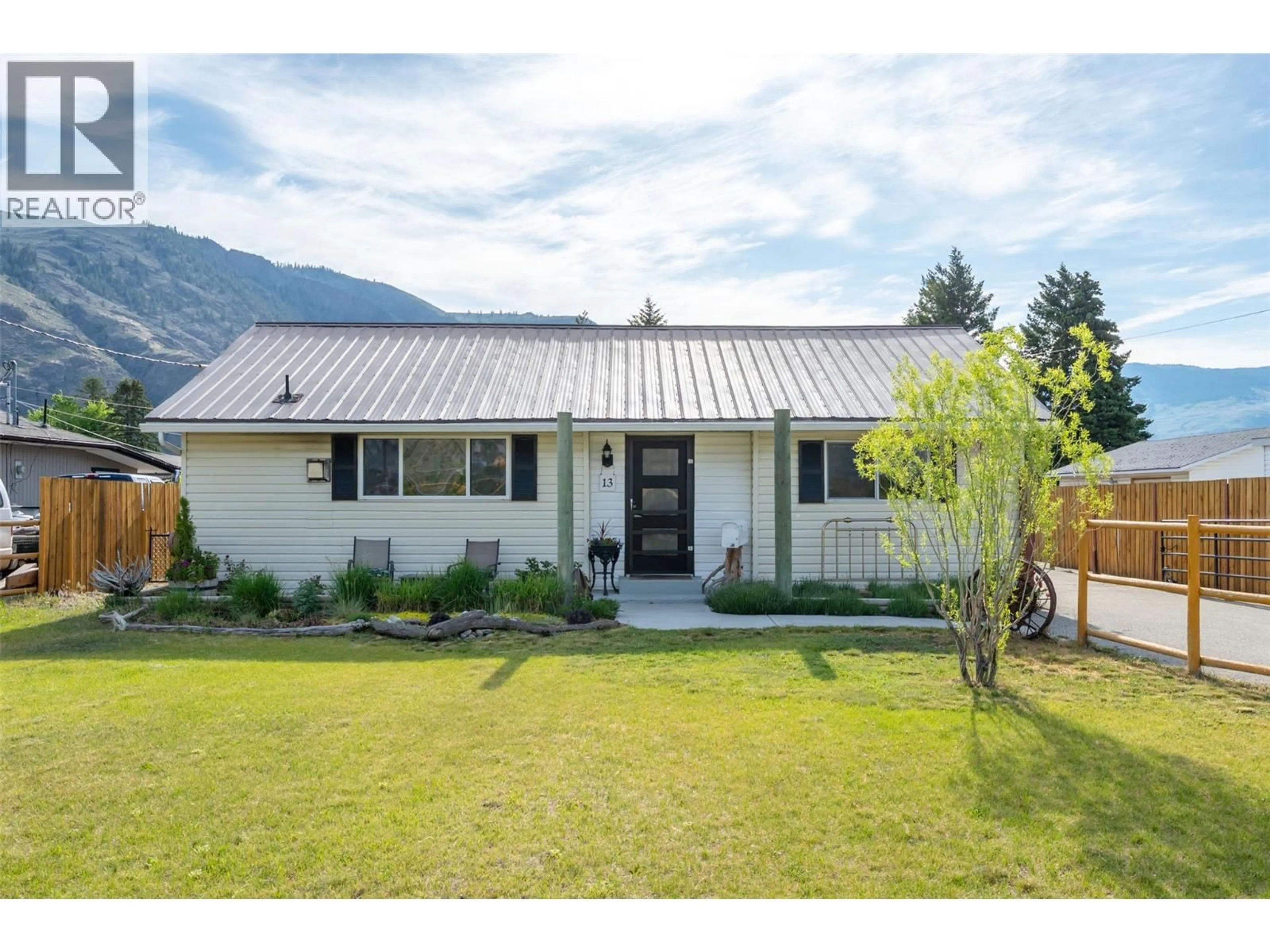 Home with vinyl exterior material, mountain view for 13 HWY 3A HIGHWAY, Keremeos British Columbia V0X1N2