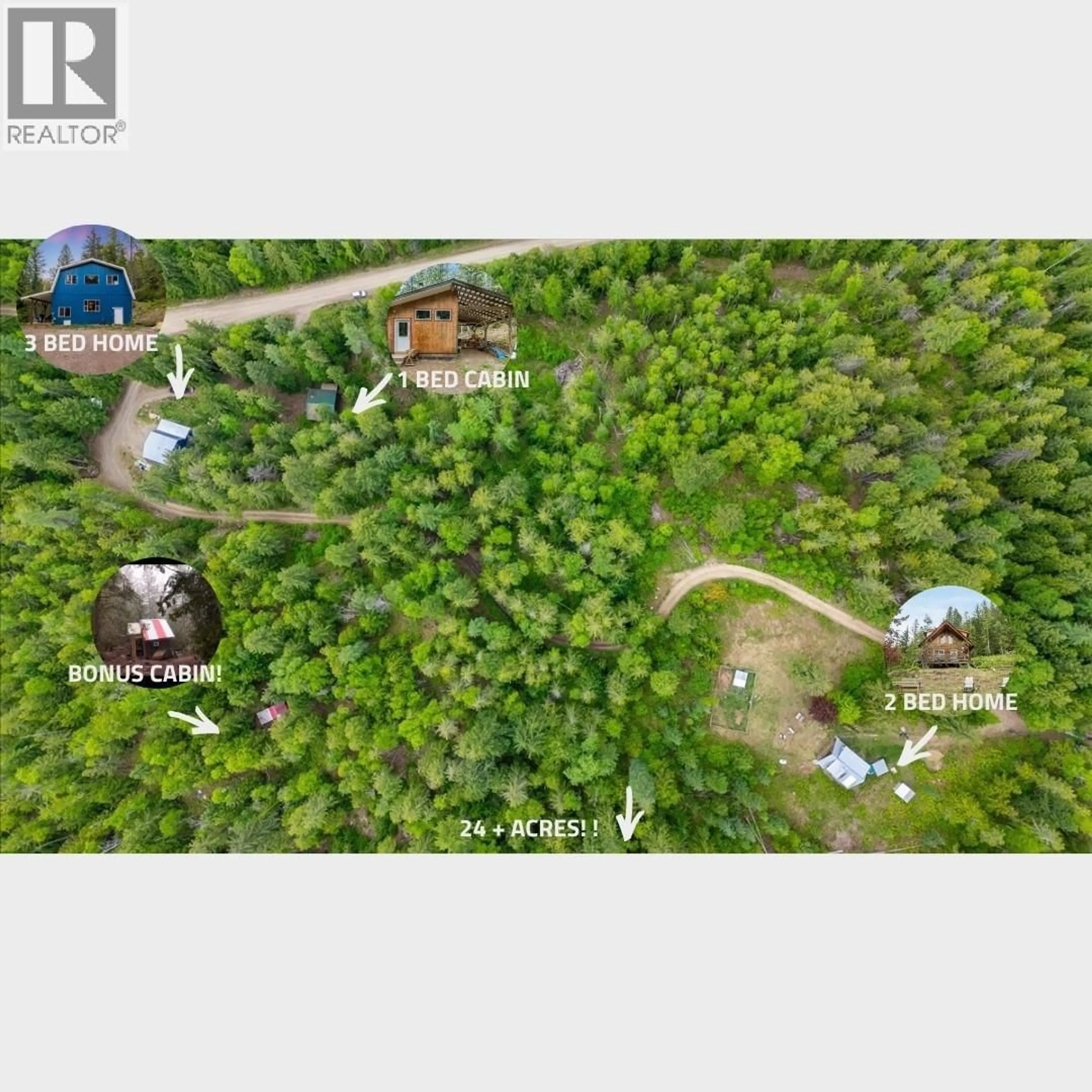 A pic from outside/outdoor area/front of a property/back of a property/a pic from drone, forest/trees view for 8907 MARTENS ROAD, Slocan British Columbia V0G2C0