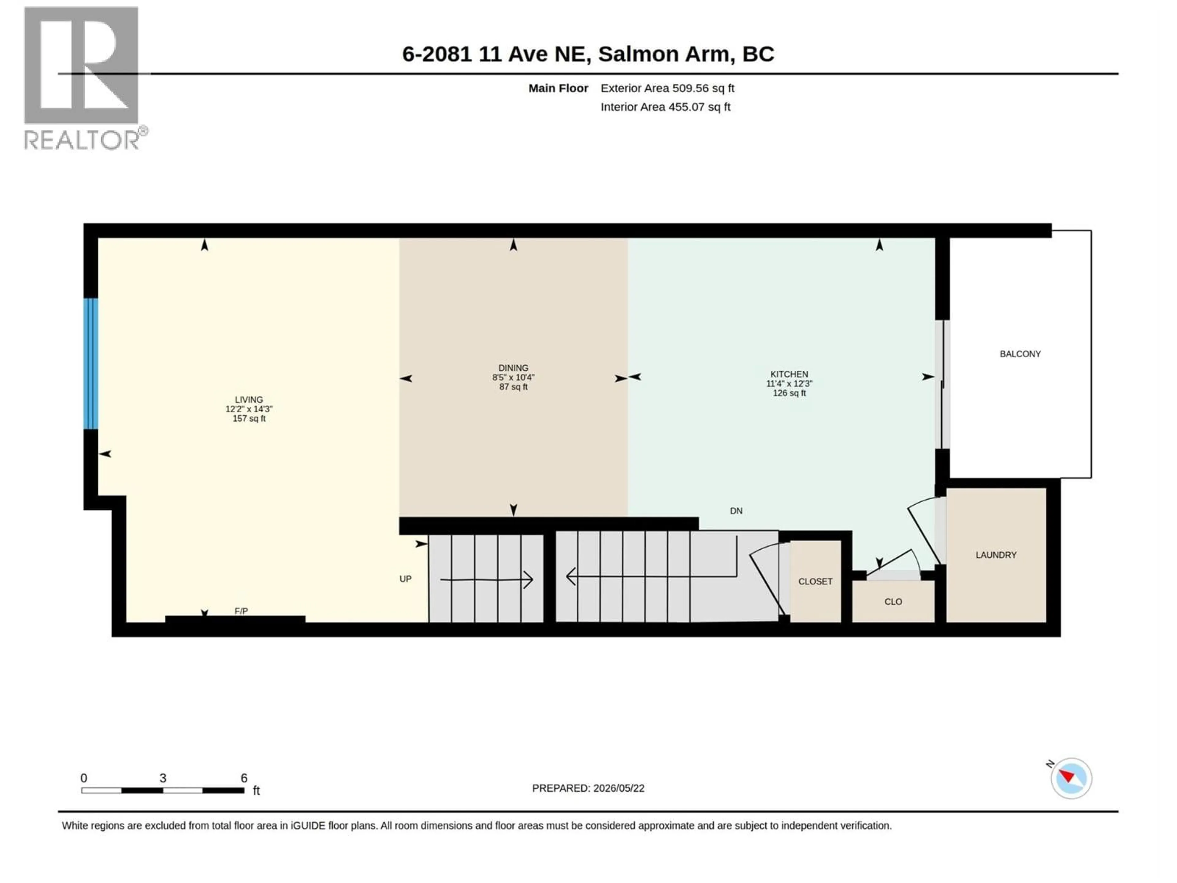 Floor plan for 6 - 2081 11 AVENUE NORTHEAST, Salmon Arm British Columbia V1E0G1