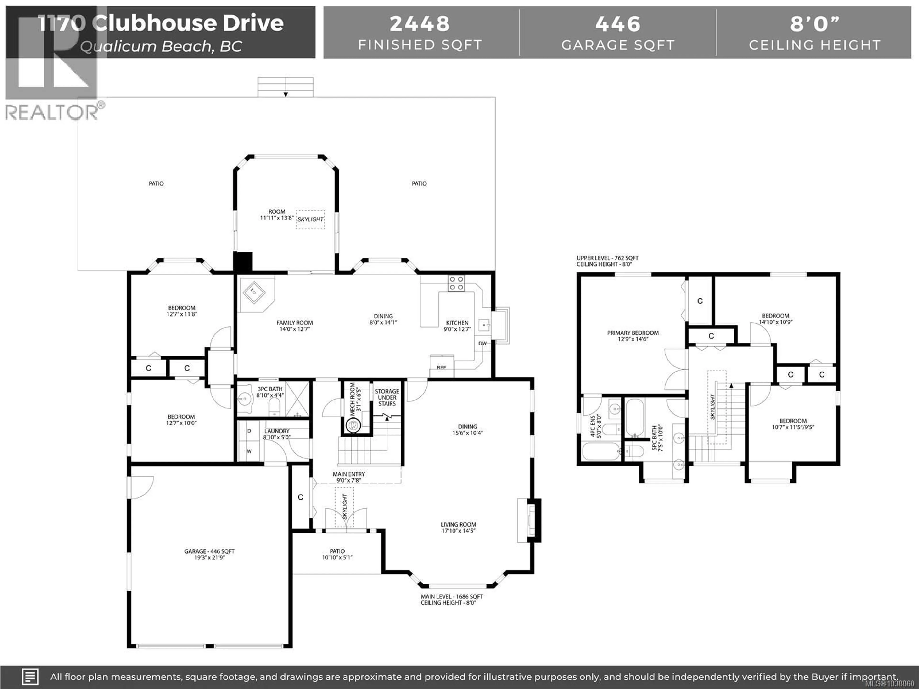 Floor plan for 1170 CLUBHOUSE DRIVE, Qualicum Beach British Columbia V9K1C4