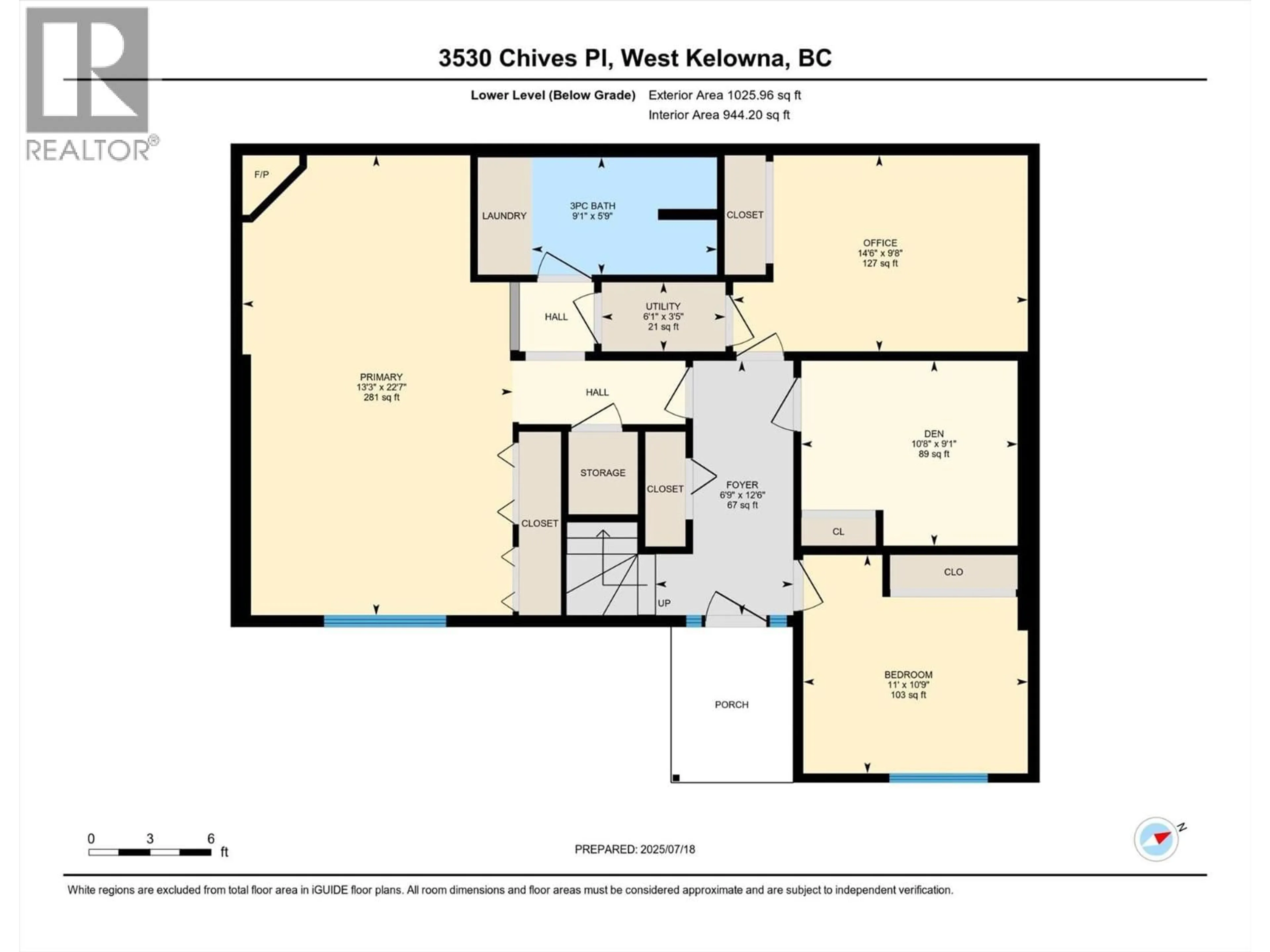 Floor plan for 3530 CHIVES PLACE, West Kelowna British Columbia V4T1H8