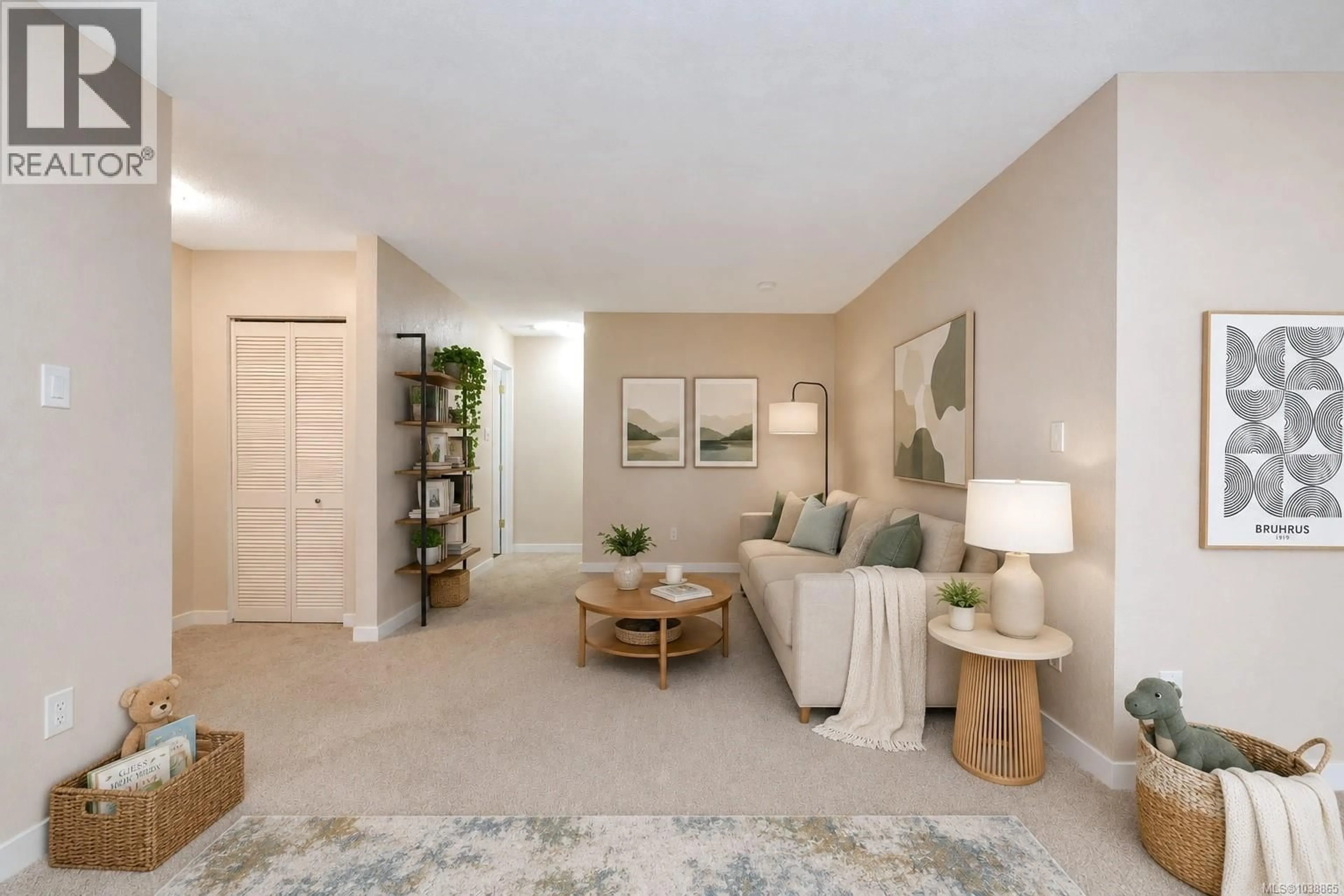 Living room with furniture, carpet floor for 44 - 840 CRAIGFLOWER ROAD, Esquimalt British Columbia V9A2X1