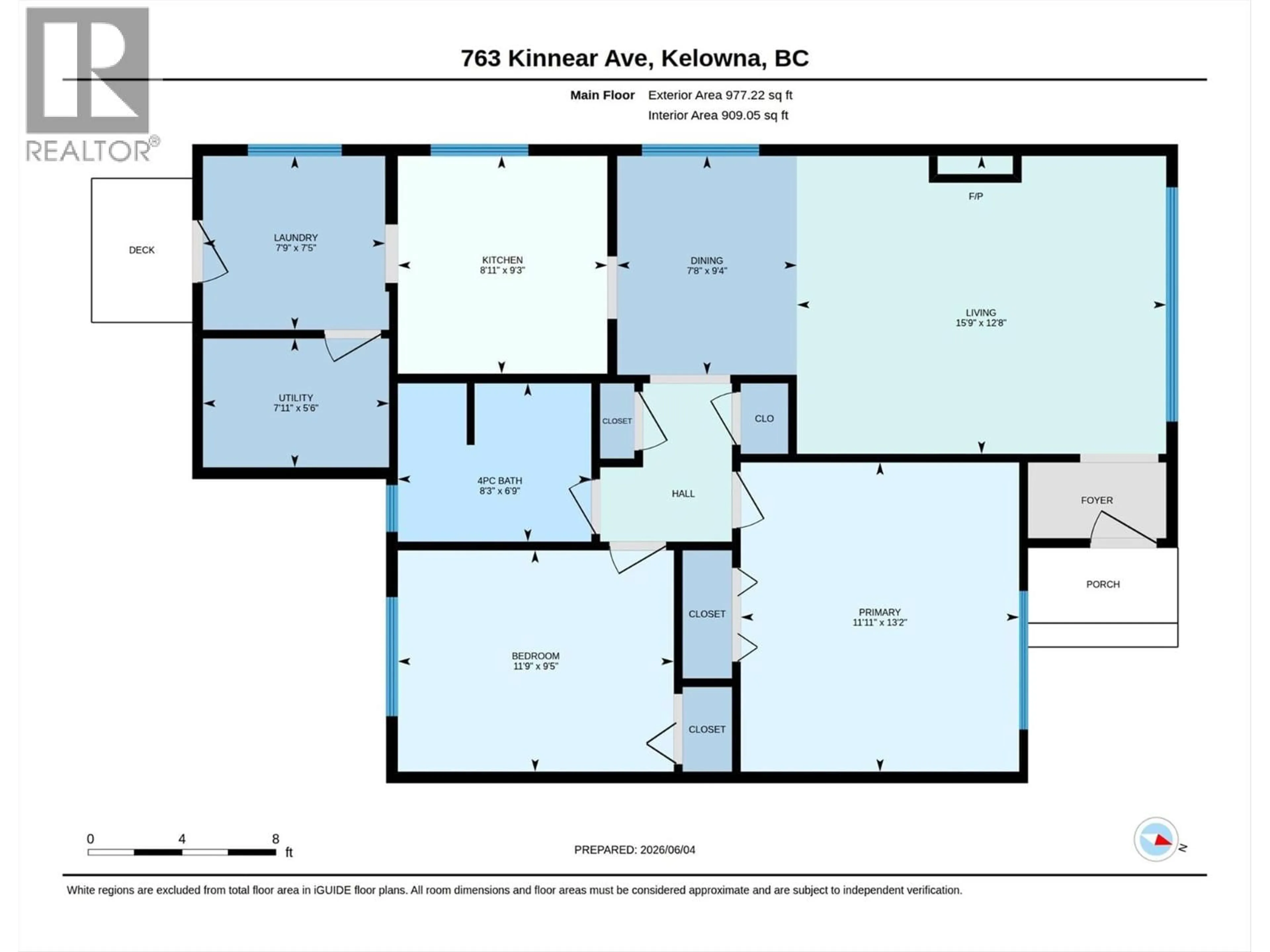 Floor plan for 763 KINNEAR AVENUE, Kelowna British Columbia V1Y5B2