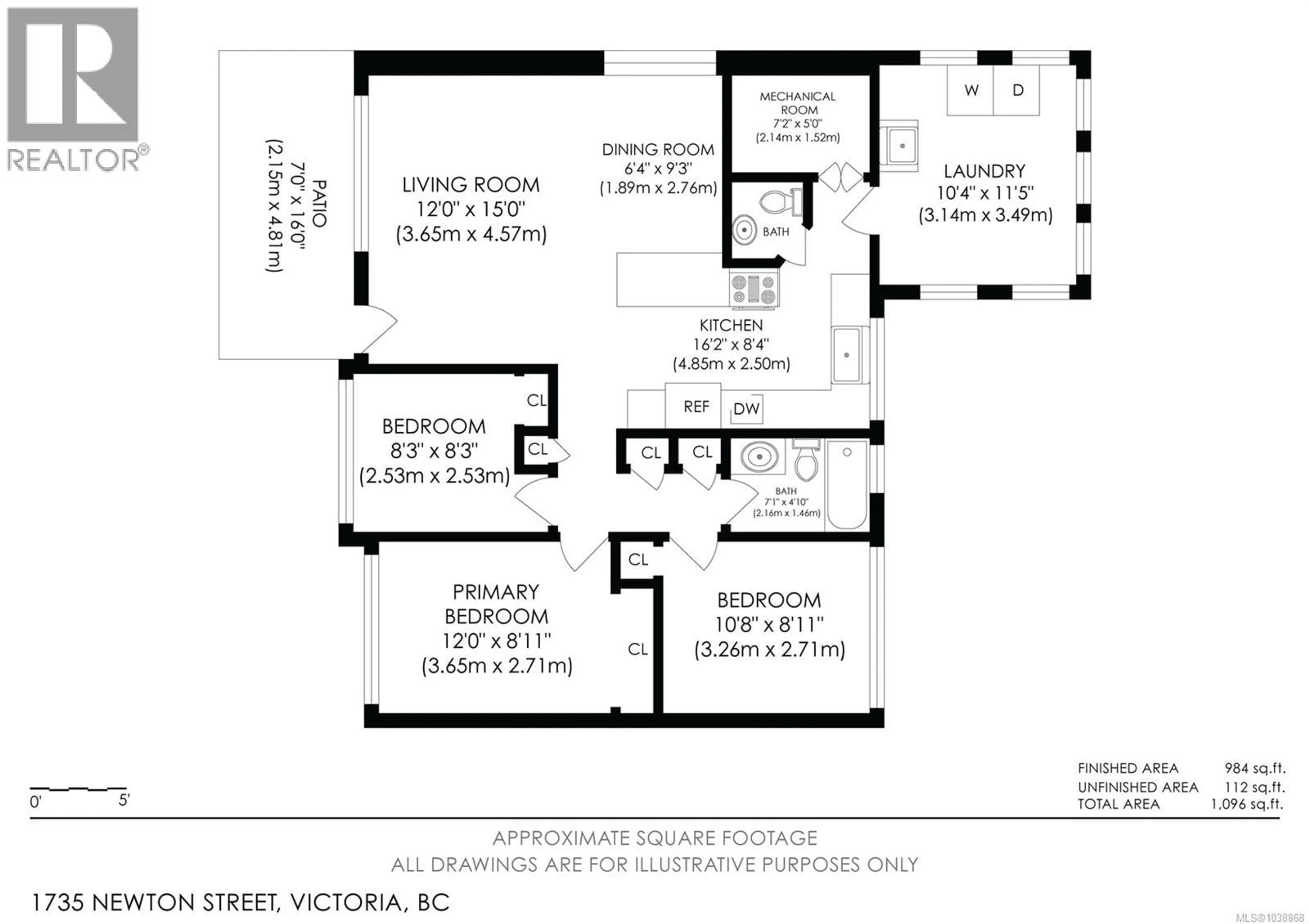 Floor plan for 1735 NEWTON STREET, Victoria British Columbia V8R2R1