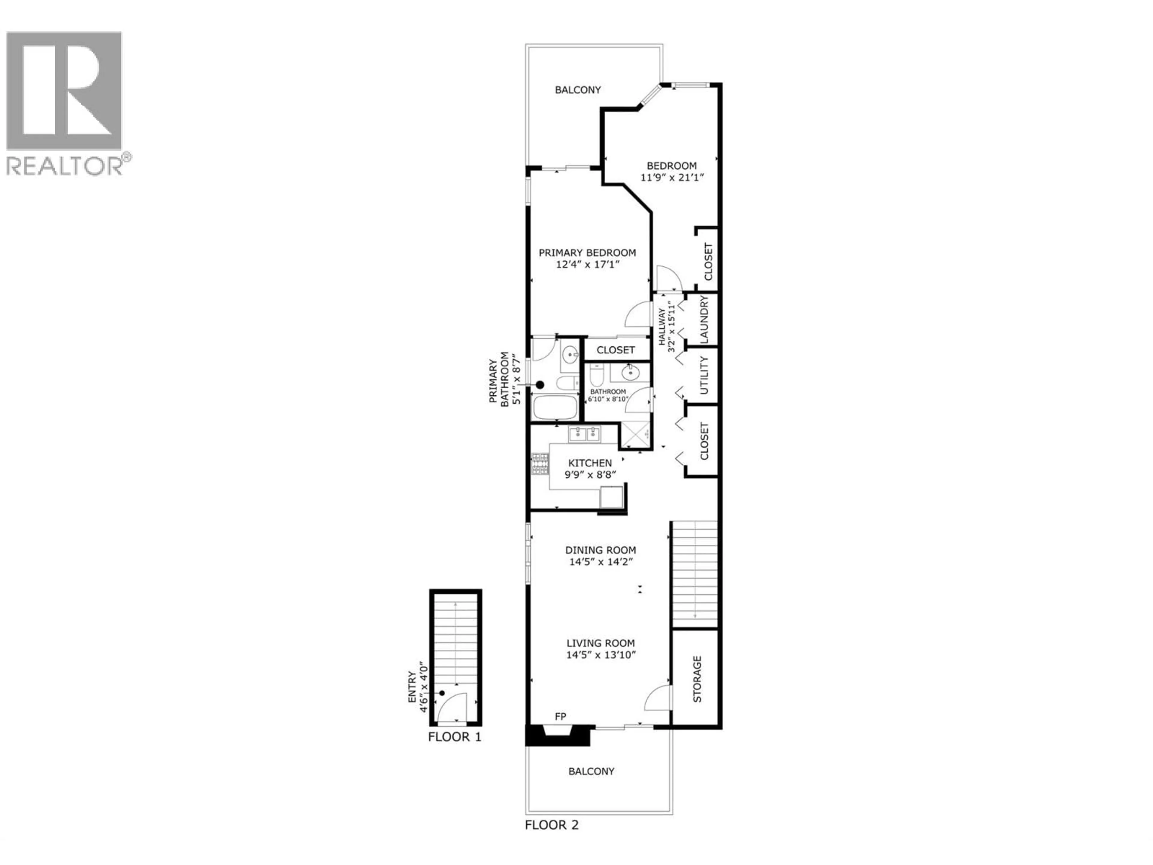Floor plan for 218 - 2370 STILLINGFLEET ROAD, Kelowna British Columbia V1W3X8