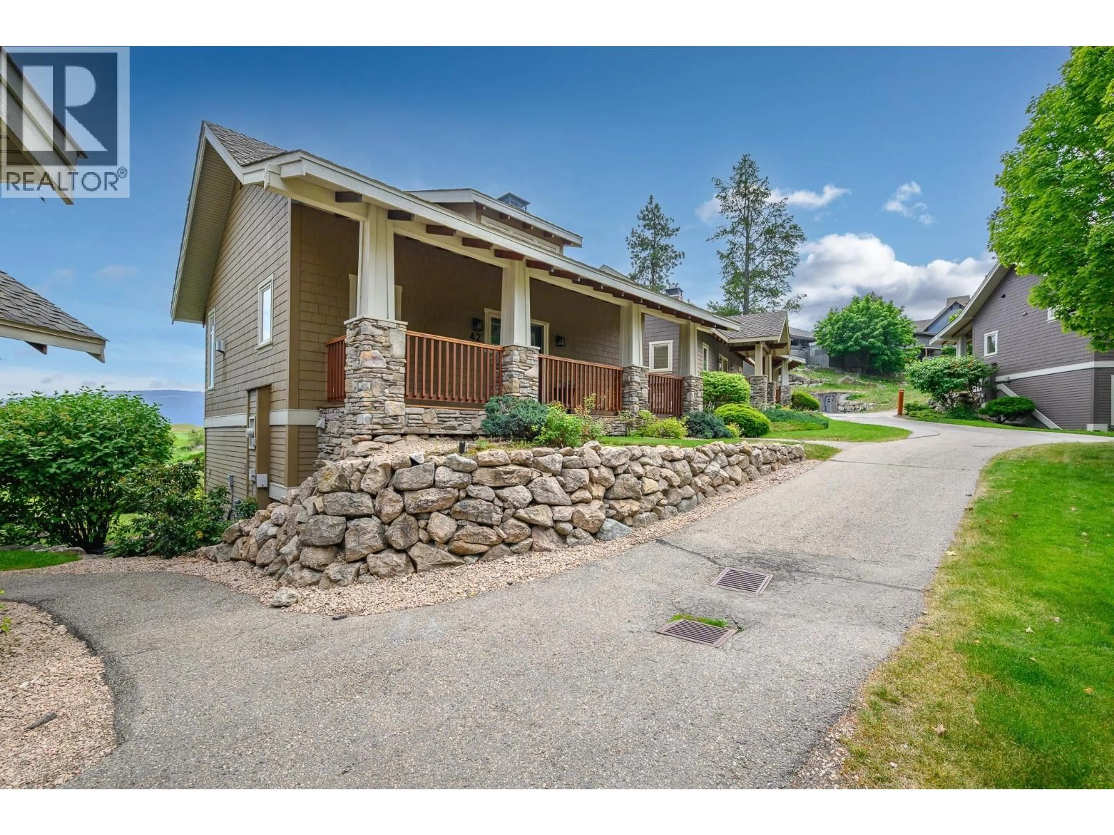 A pic from outside/outdoor area/front of a property/back of a property/a pic from drone, unknown for 42 - 251 PREDATOR RIDGE DRIVE, Vernon British Columbia V1H1V2