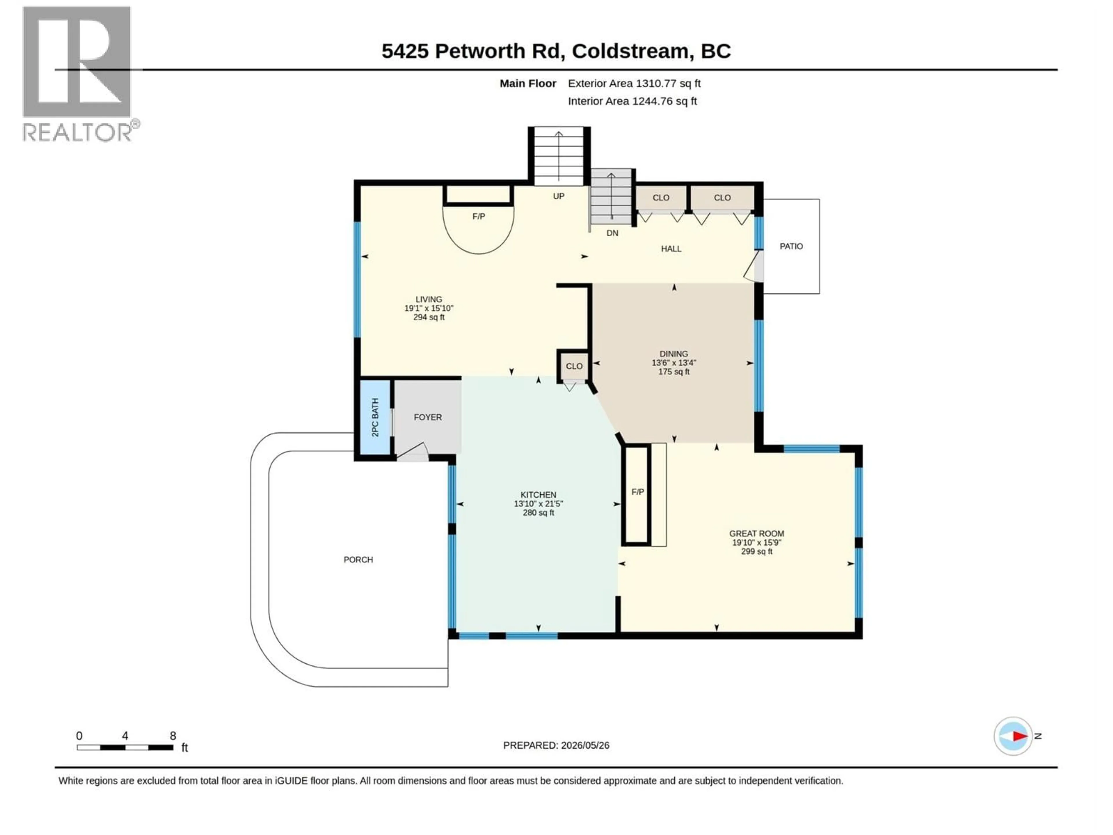 Floor plan for 5425 PETWORTH ROAD, Coldstream British Columbia V1B3E2