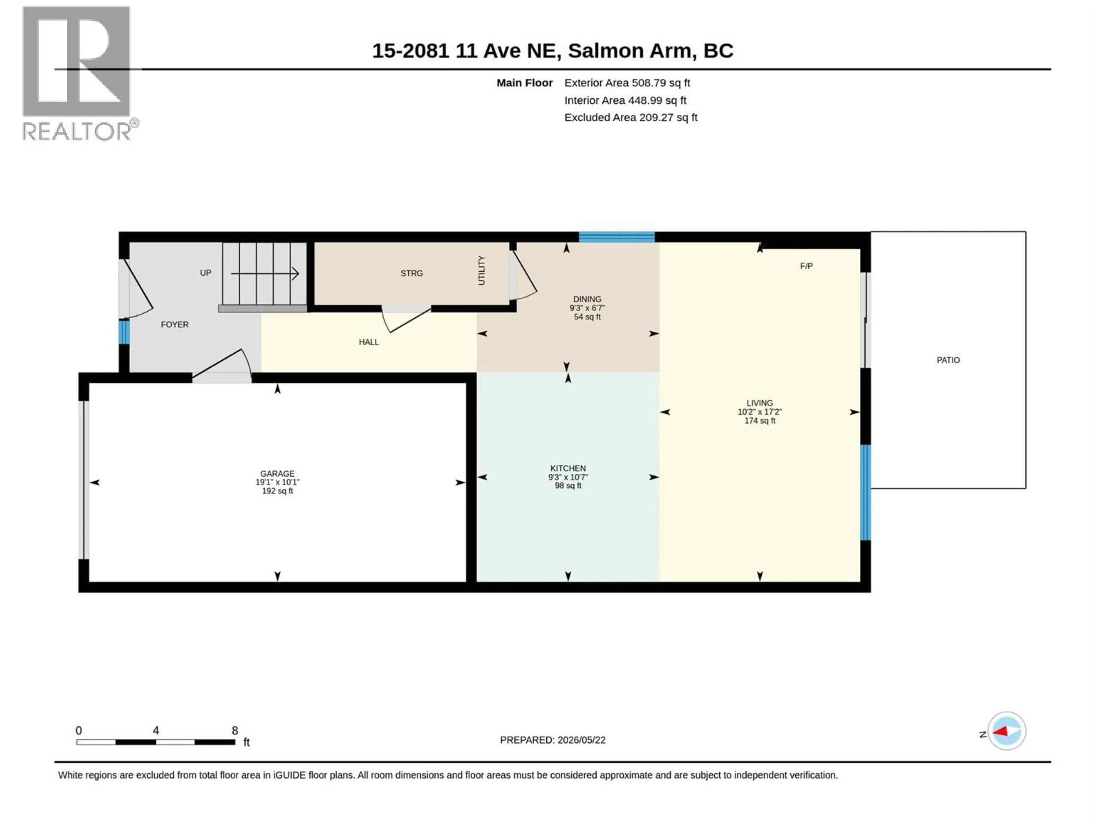 Floor plan for 15 - 2081 11 AVENUE NORTHEAST, Salmon Arm British Columbia V1E0G1