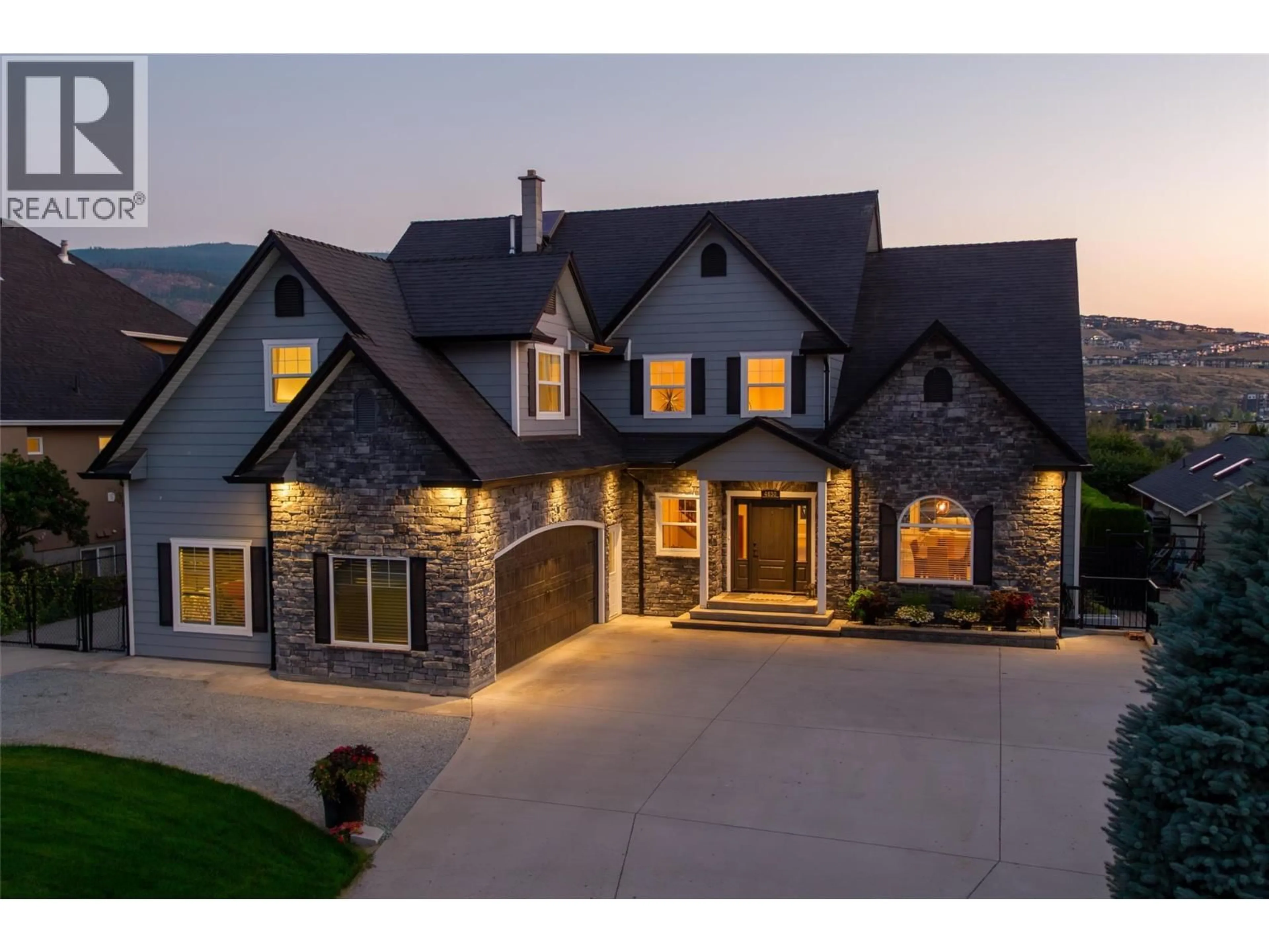 Home with brick exterior material, street for 4830 WESTRIDGE DRIVE, Kelowna British Columbia V1W3B4