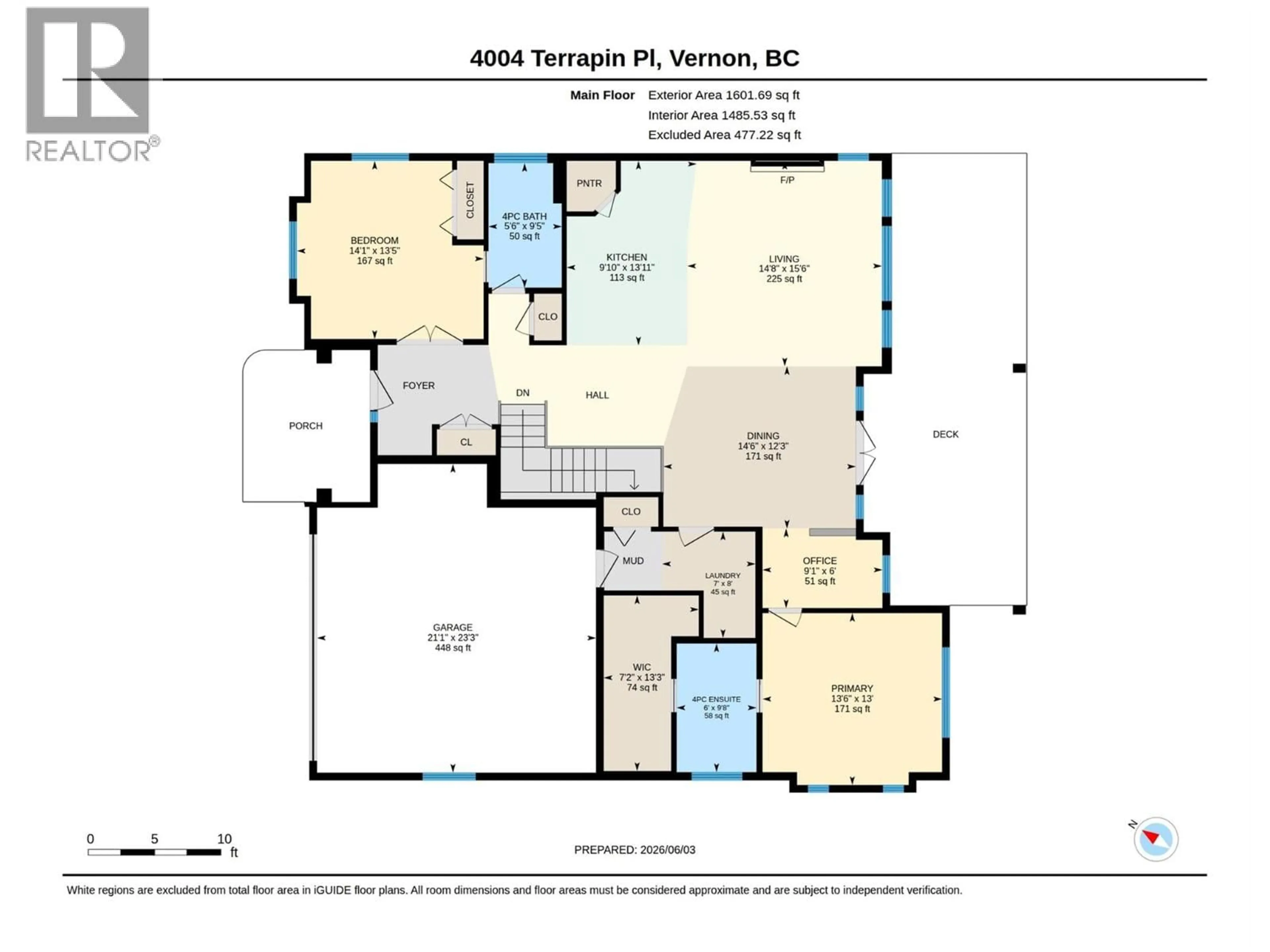 Floor plan for 4004 TERRAPIN PLACE, Vernon British Columbia V1T9W4