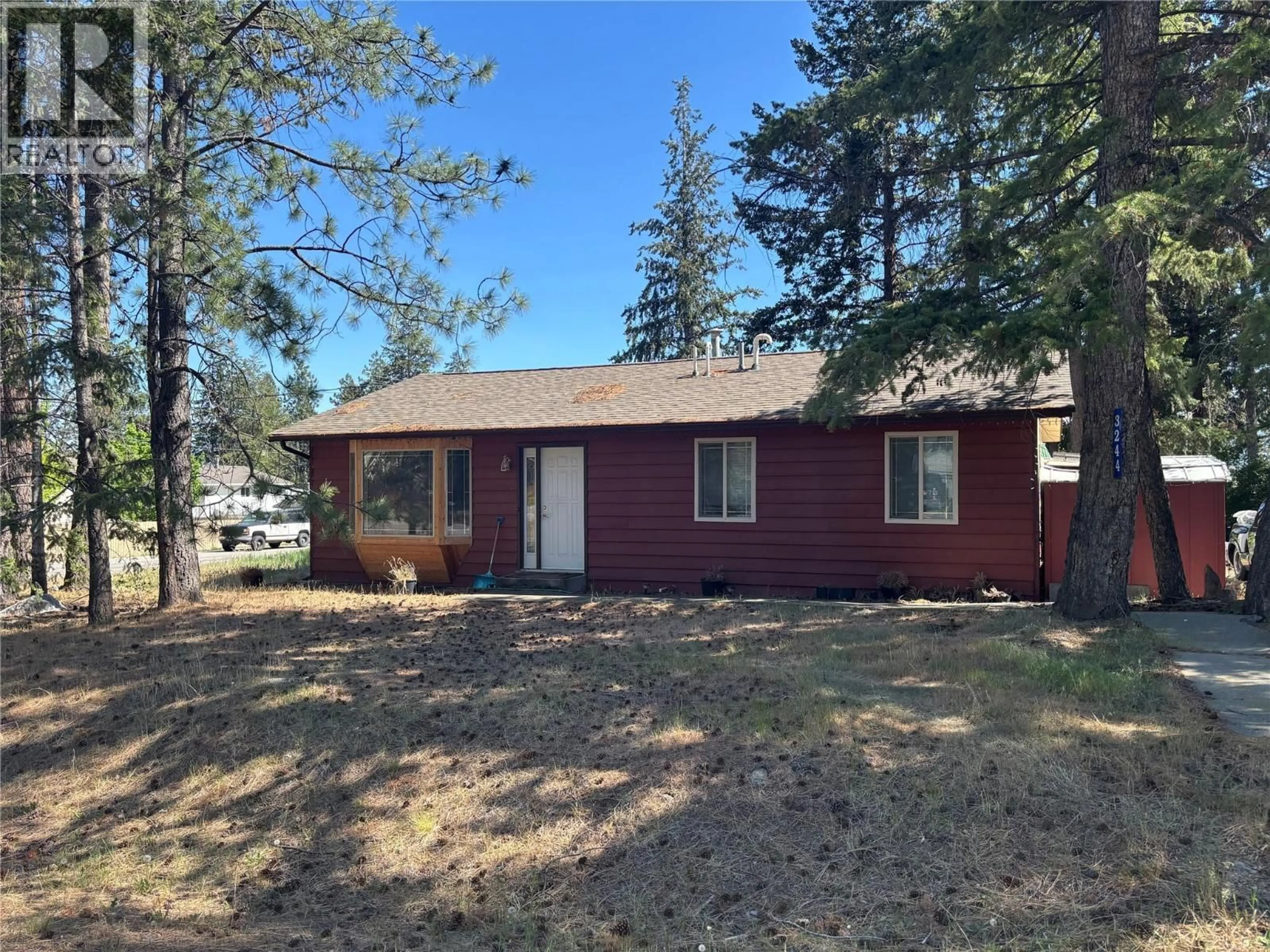 Home with vinyl exterior material, street for 3244 WEBBER ROAD, West Kelowna British Columbia V4G1G3